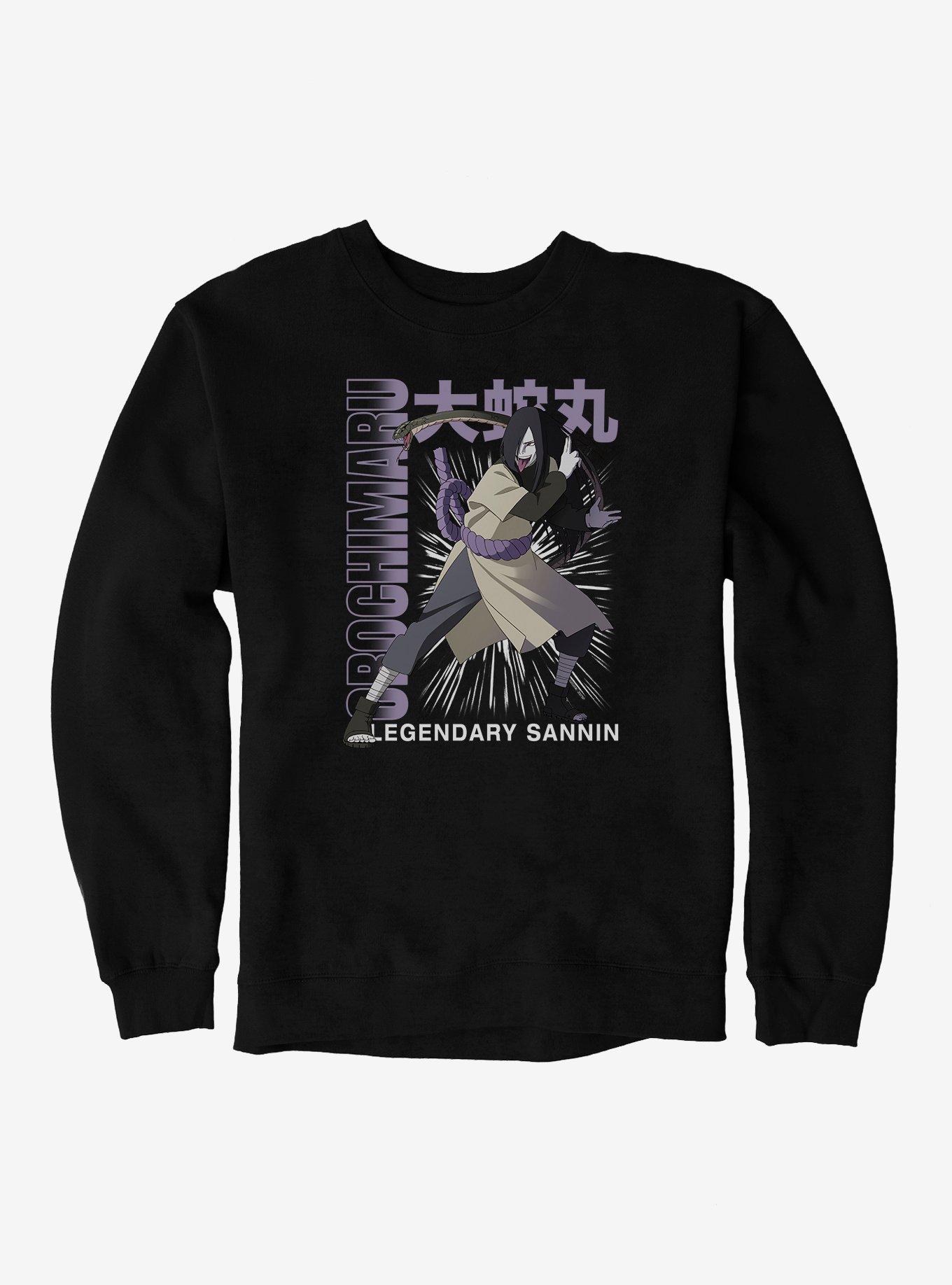 Naruto Shippuden Orochimaru Legendary Sannin Sweatshirt, BLACK, hi-res view 1