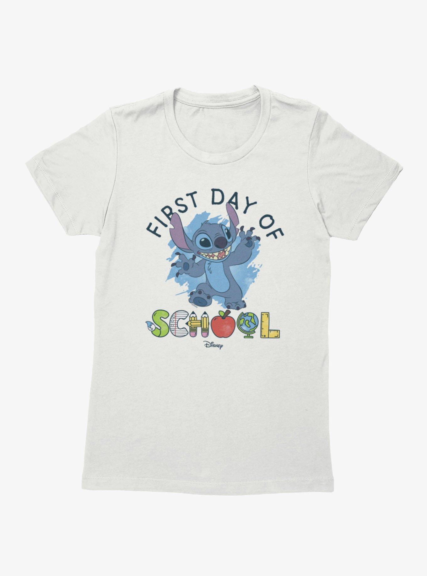 Disney Lilo & Stitch First Day Of School Supply Letters Womens T-Shirt, , hi-res