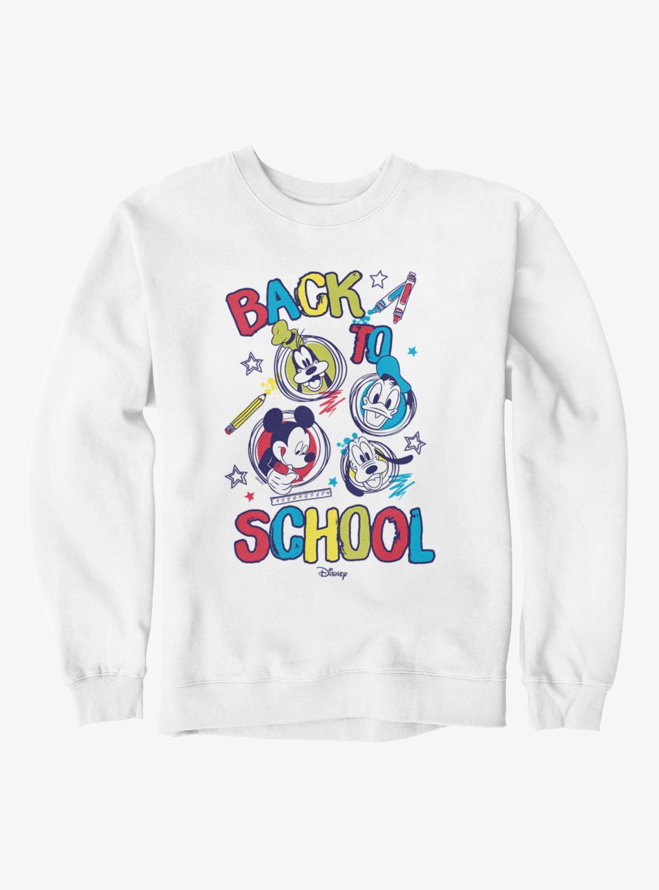 Disney Mickey Mouse And Friends Back To School Scribbles Sweatshirt