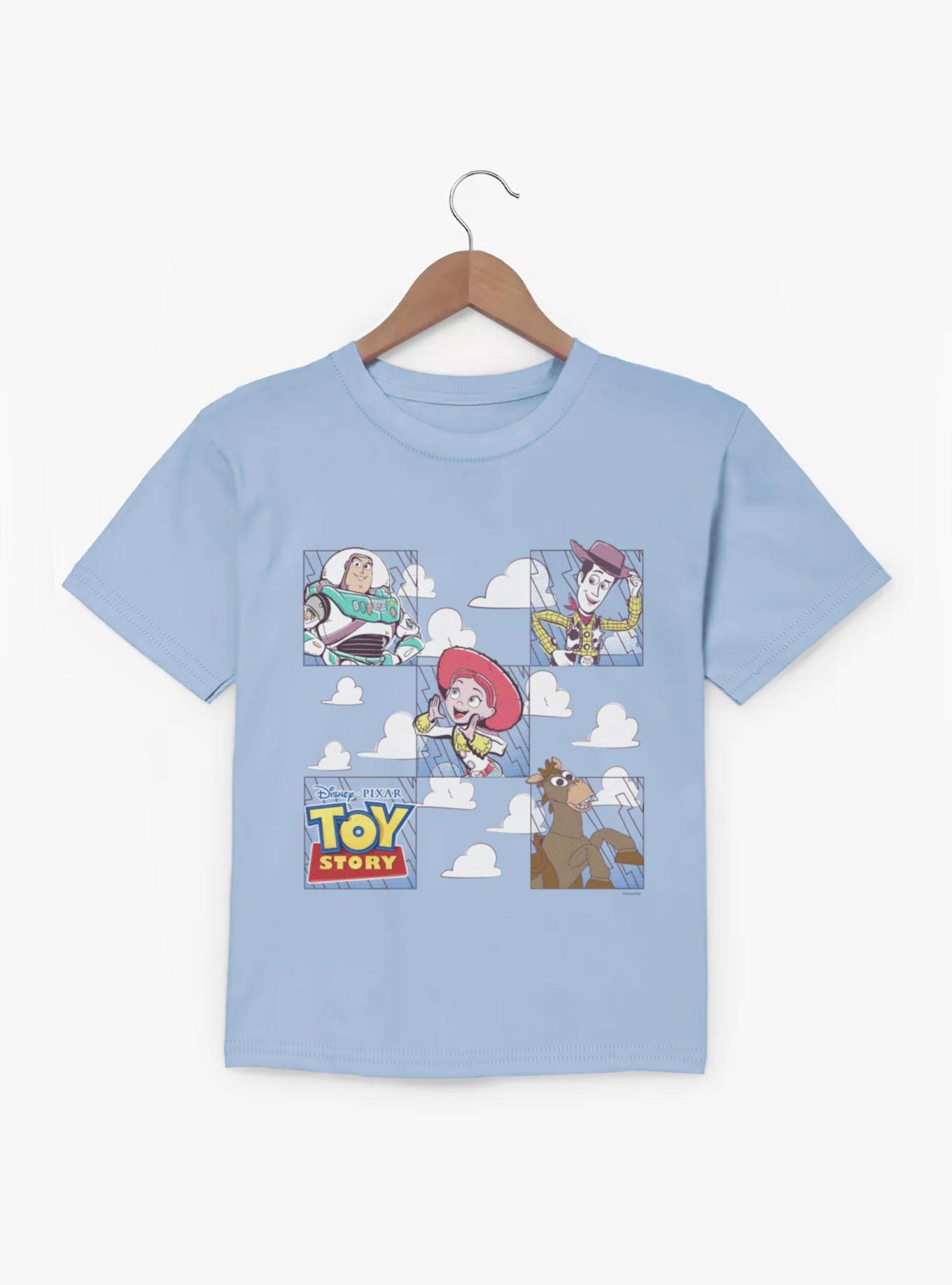 Disney Pixar Toy Story Squared Up Partners Jessie Woody Buzz Bullseye Youth T-Shirt
