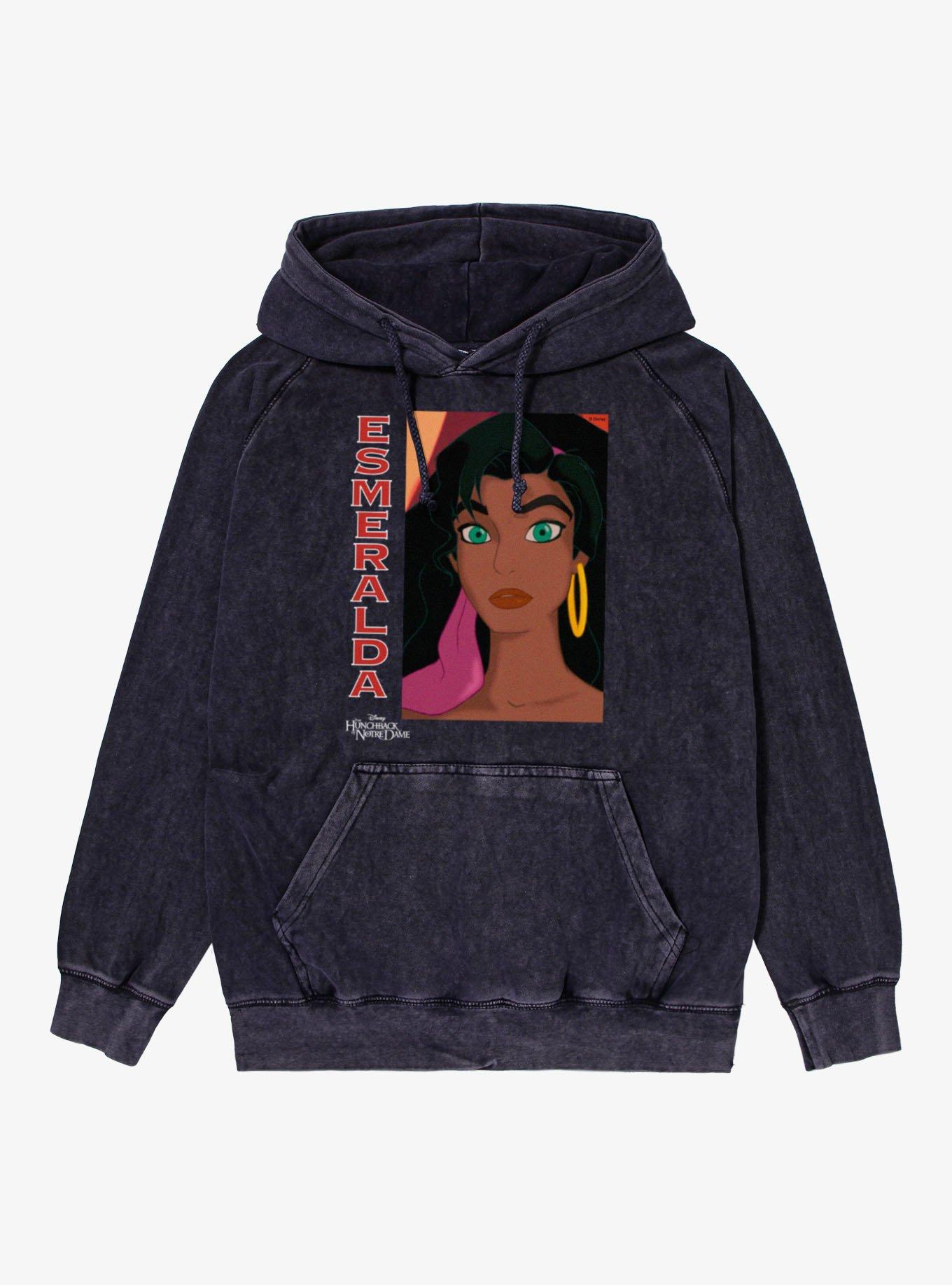 Disney The Hunchback of Notre Dame Esmeralda Close Up Face Mineral Wash Hoodie