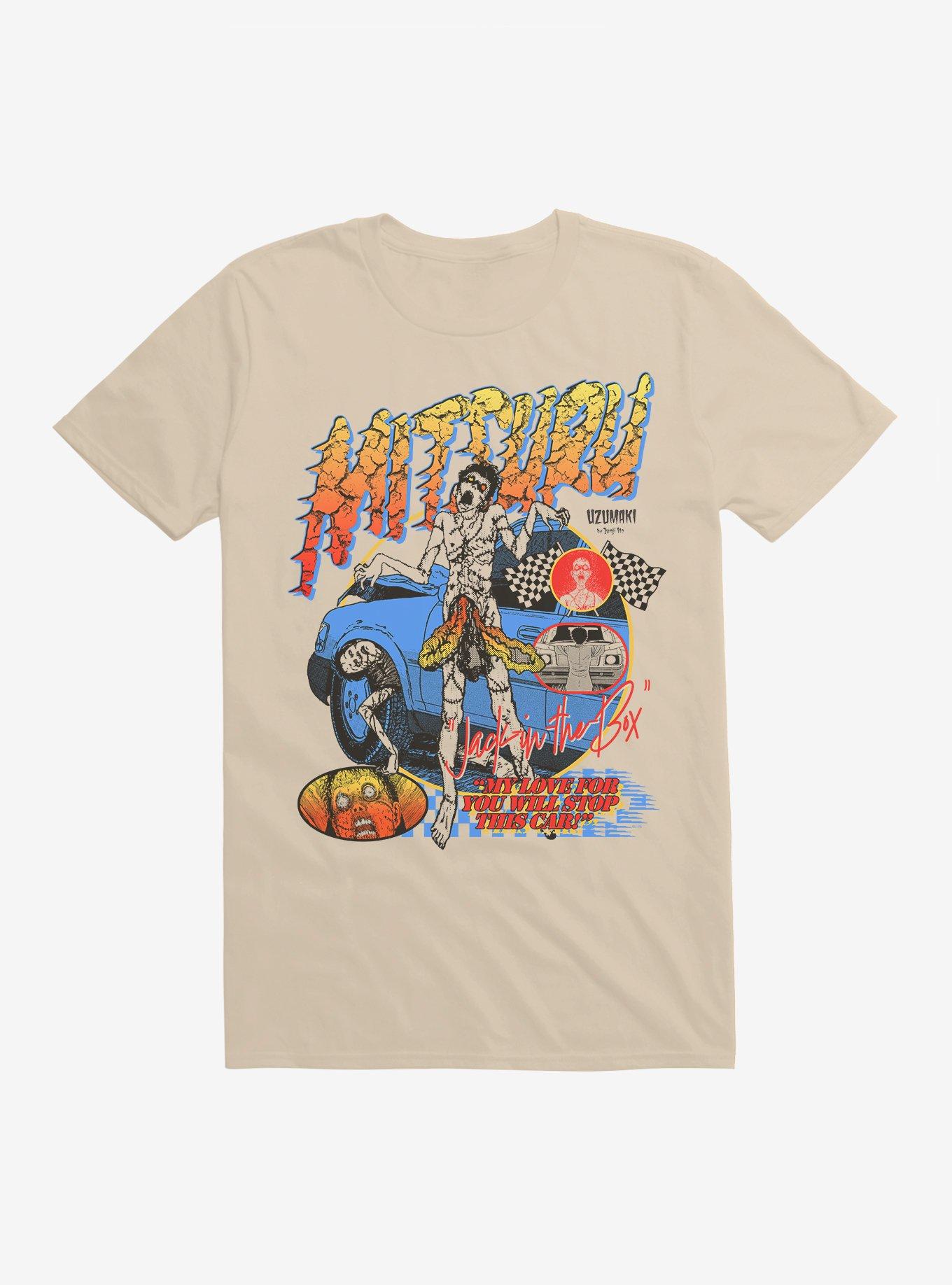 Junji Ito Uzumaki Mitsuru Jack In The Box Racing T-Shirt