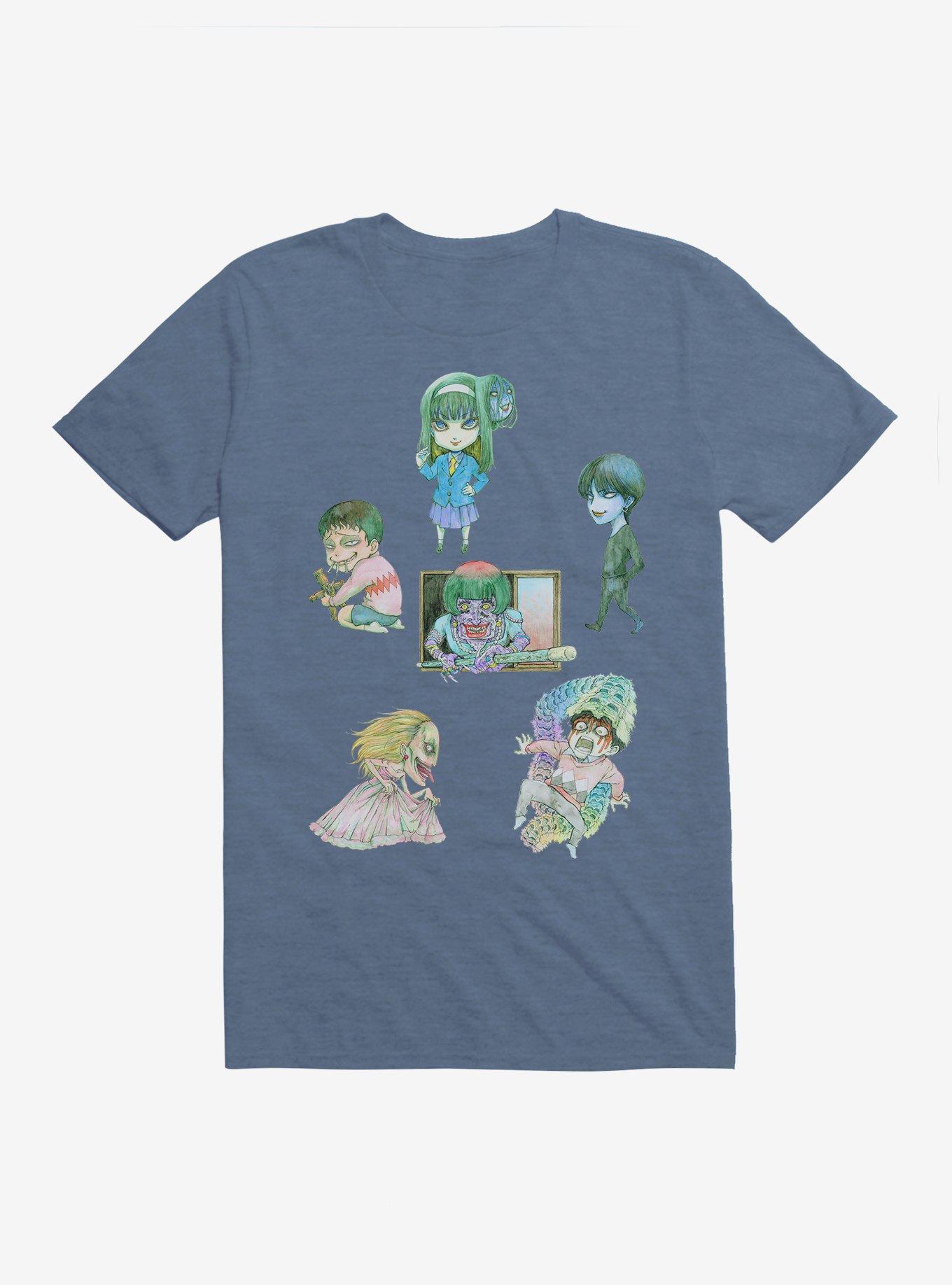 Junji Ito SD Art Characters Scattered T-Shirt