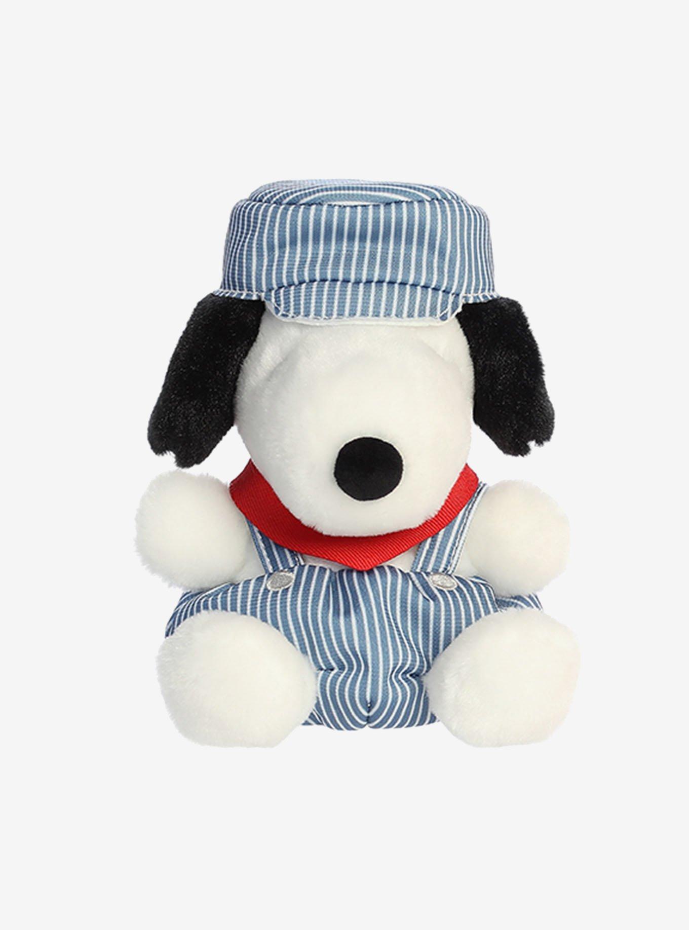 Aurora Palm Pals Peanuts Snoopy Train Engineer Plush