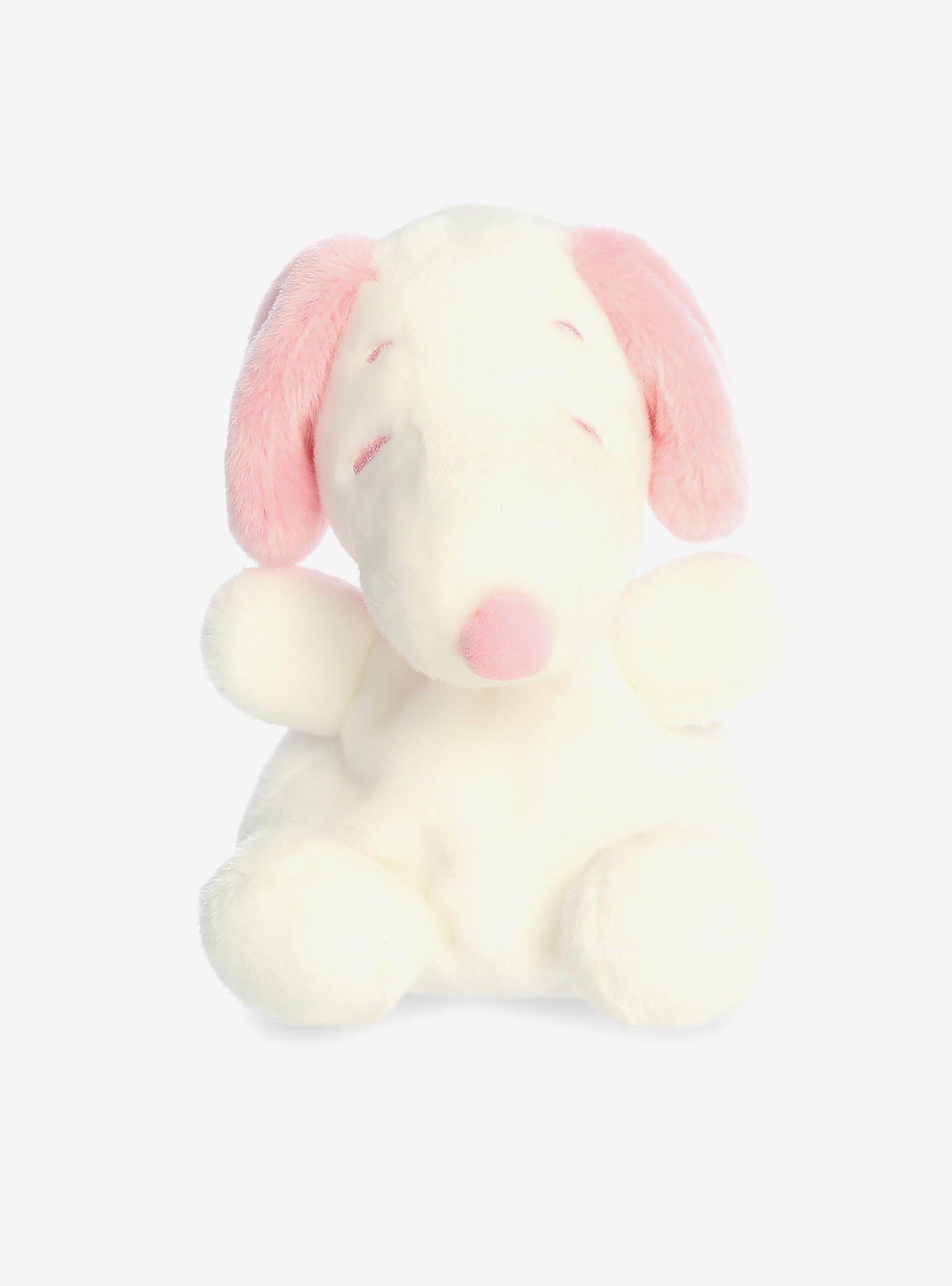 Aurora Palm Pals Peanuts Pink & White Snoopy Plush
