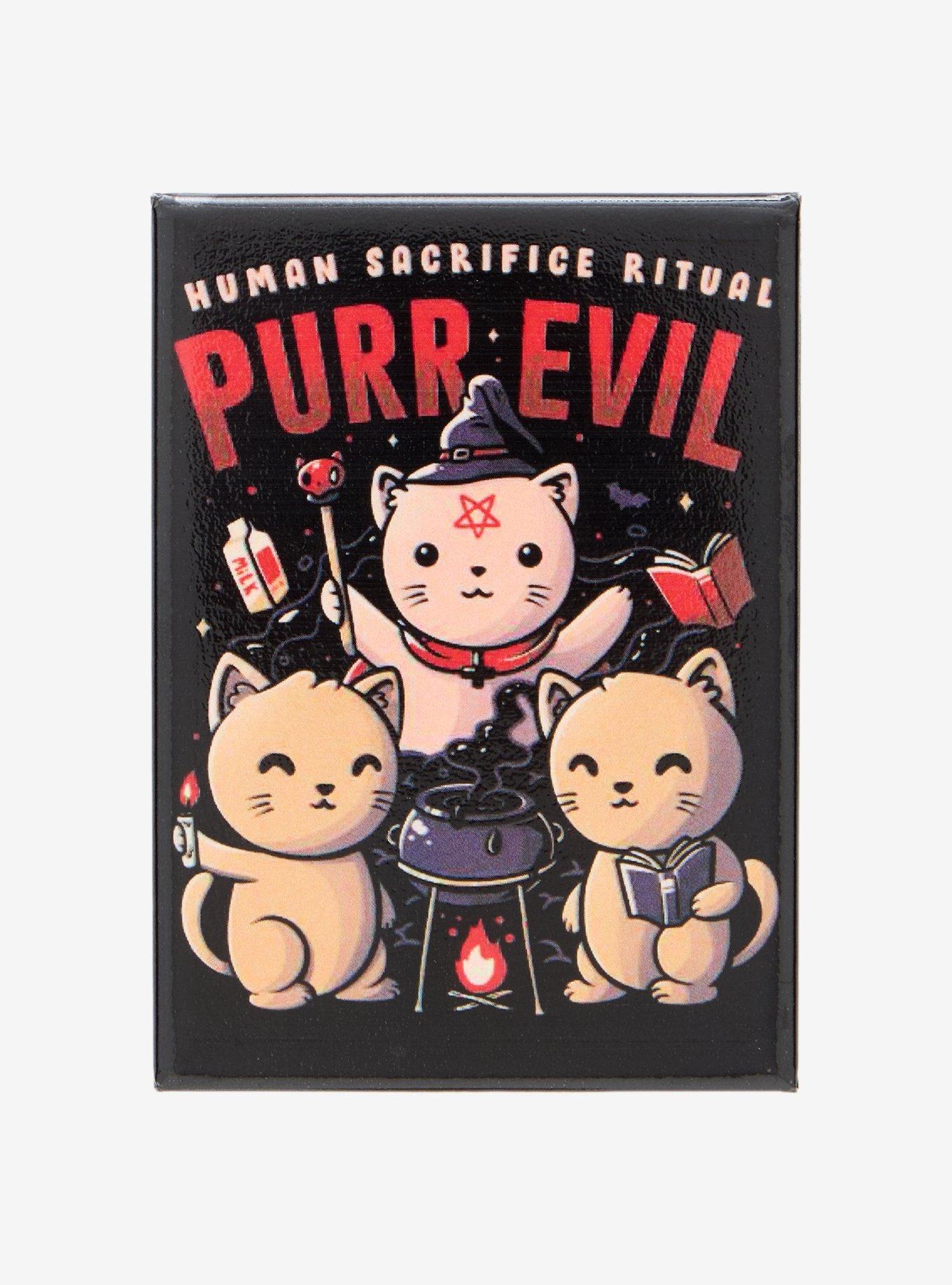 Cats Purr Evil Magnet By Eduely | Hot Topic