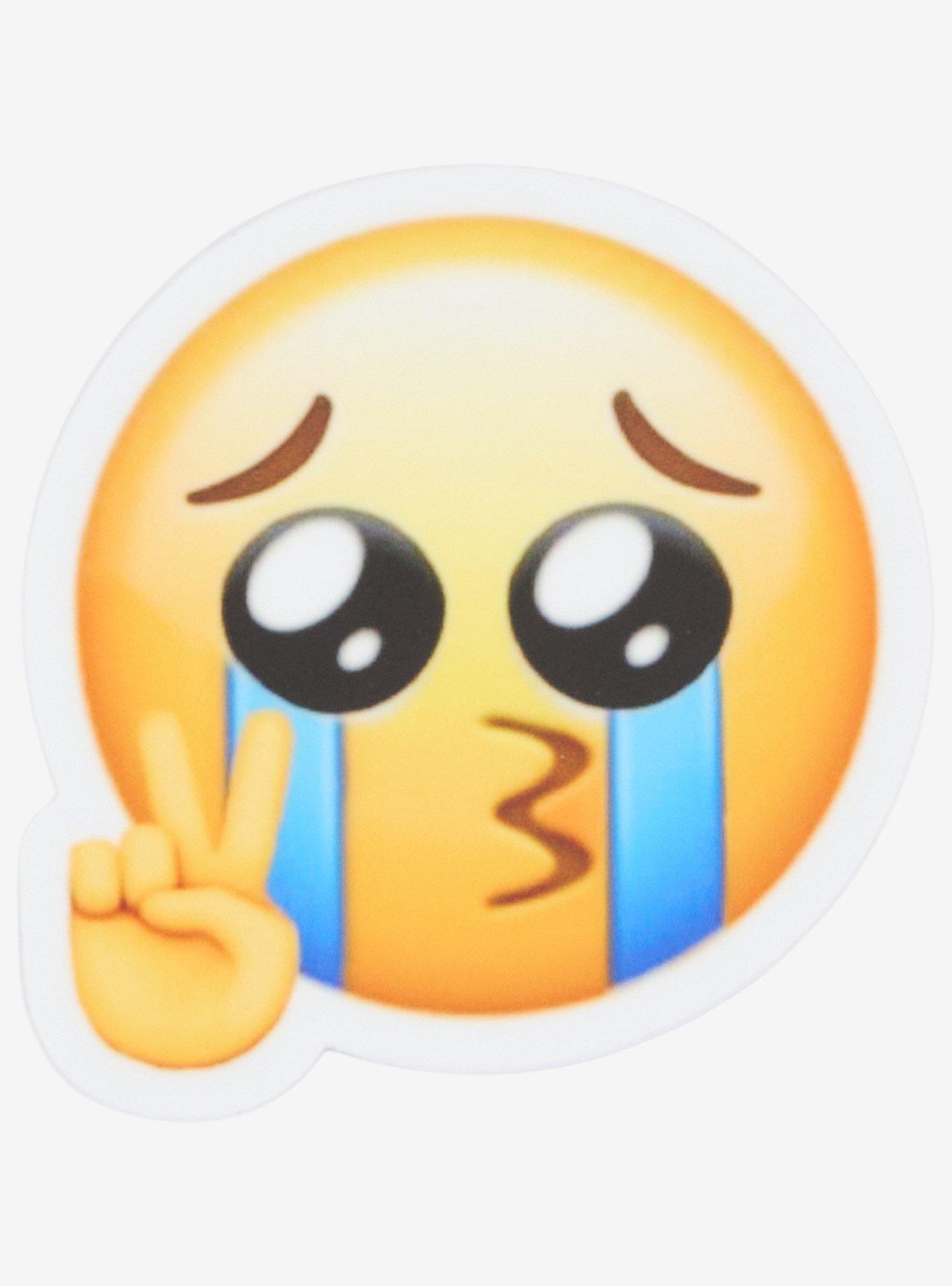 Sticker You Crying Peace Face Emoji Vinyl Sticker
