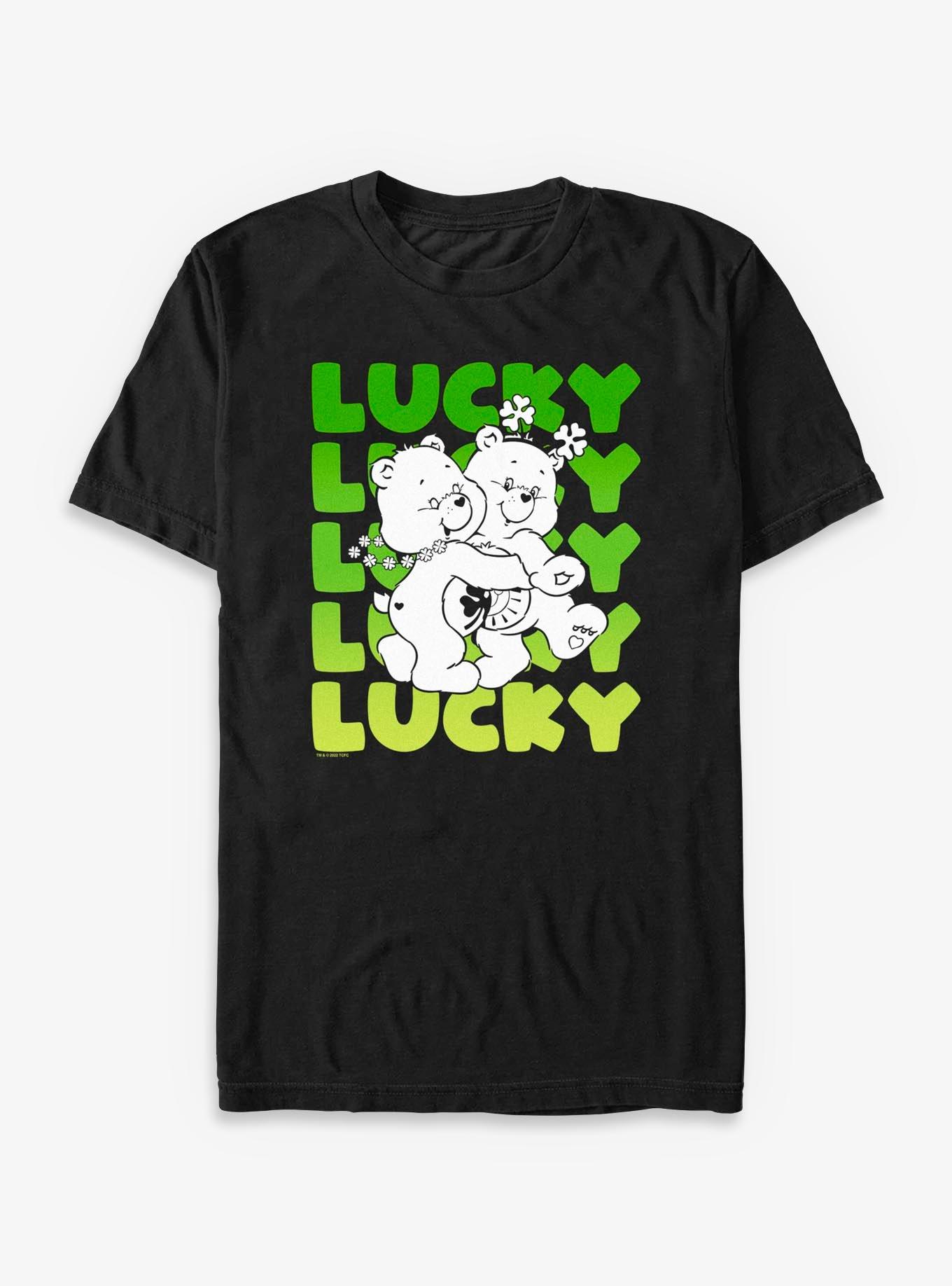 Care Bears Lucky Text Stack T-Shirt