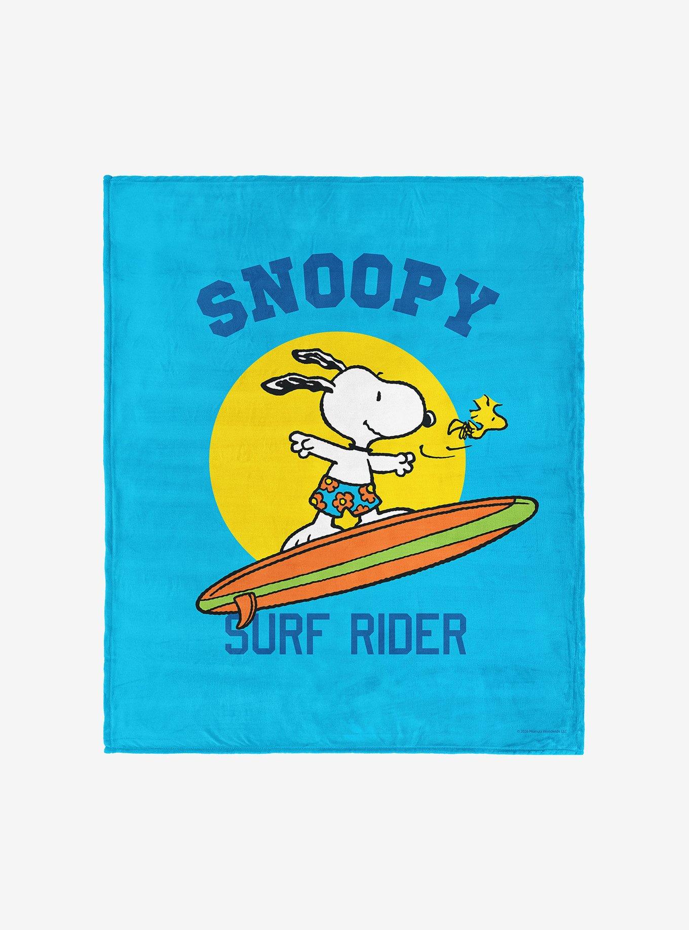 Peanuts Snoopy Surfer Silk Touch Throw Blanket
