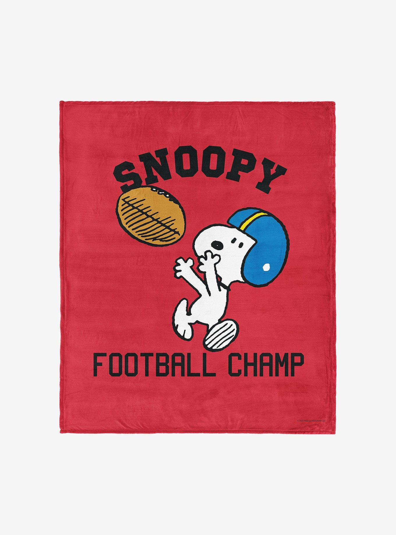Peanuts Snoopy Football Silk Touch Throw Blanket