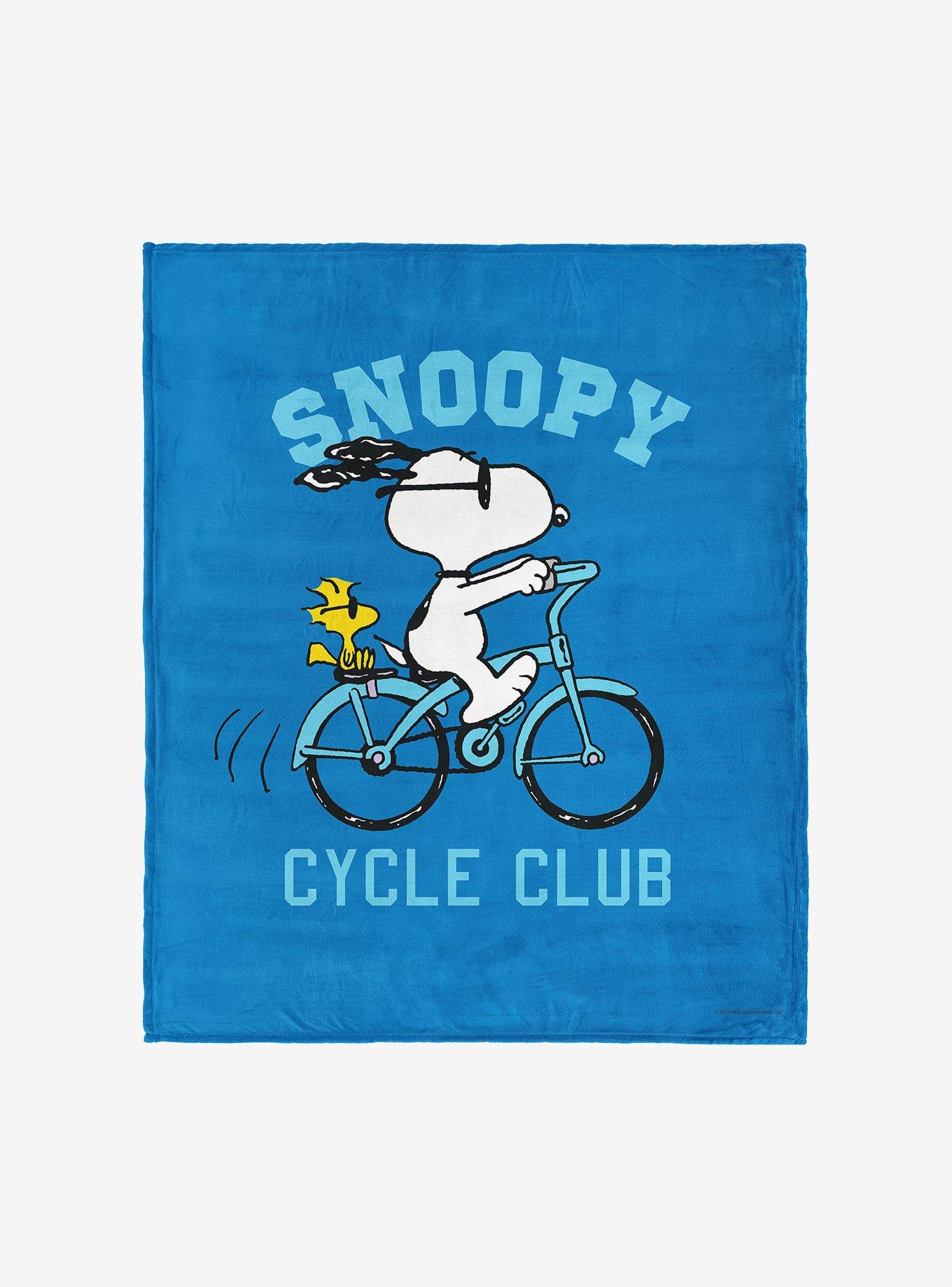Peanuts Snoopy Cycle Club Silk Touch Throw Blanket, , hi-res view 1
