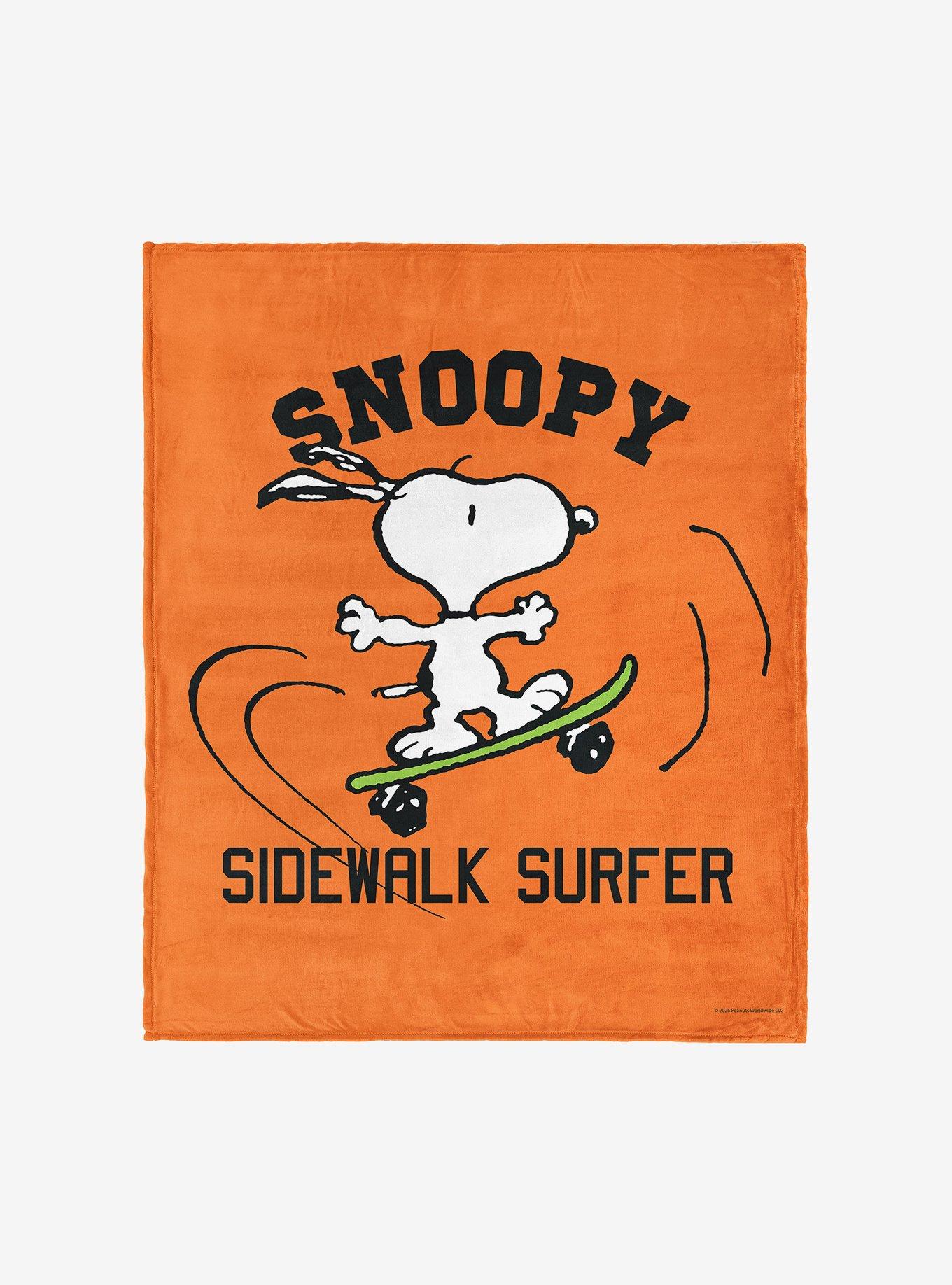 Peanuts Snoopy Skateboard Silk Touch Throw Blanket