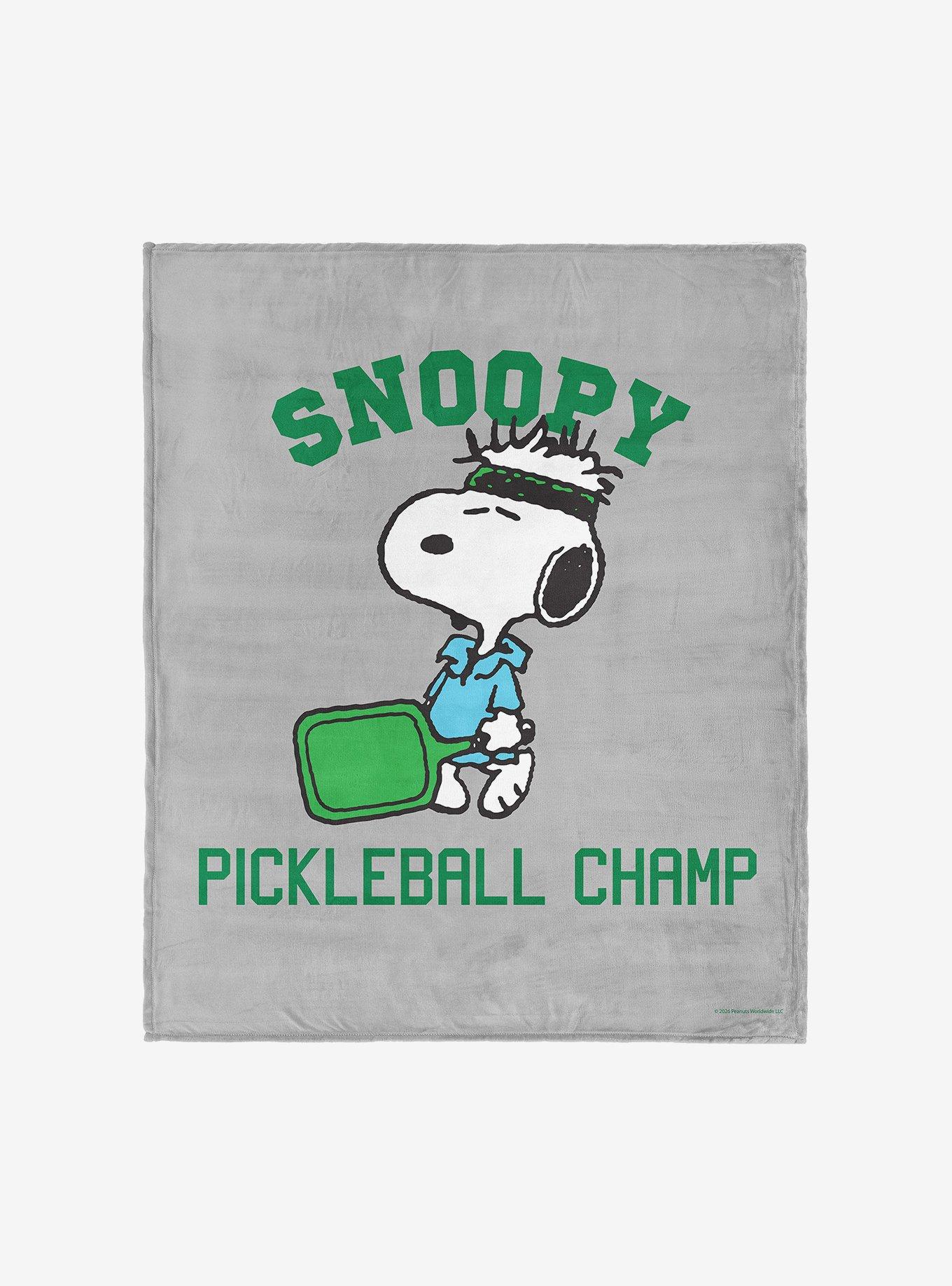 Peanuts Snoopy Pickleball Silk Touch Throw Blanket, , hi-res view 1
