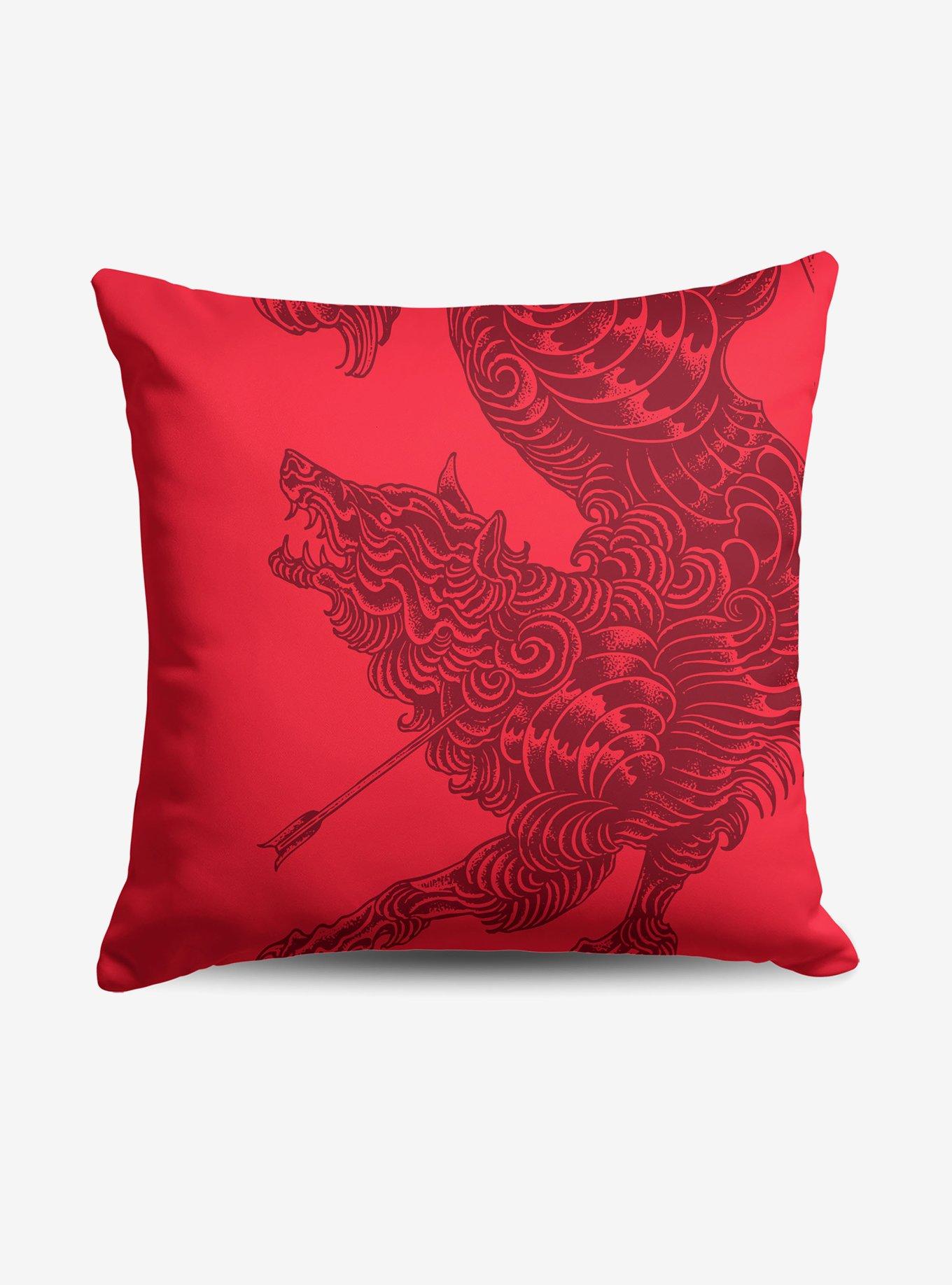 A Court of Thorns and Roses Logo Drop Throw Pillow, , hi-res view 1