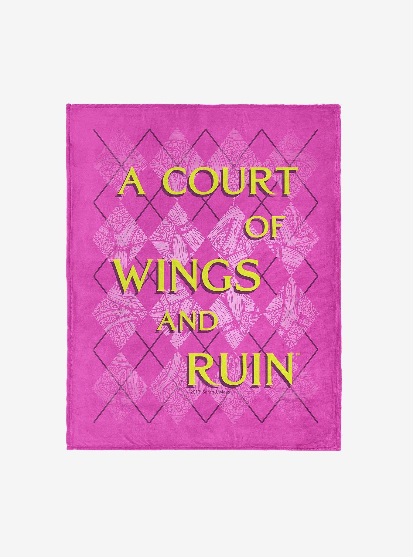 A Court of Wings and Ruin Diamond Florals Silk Touch Throw Blanket, , hi-res view 1