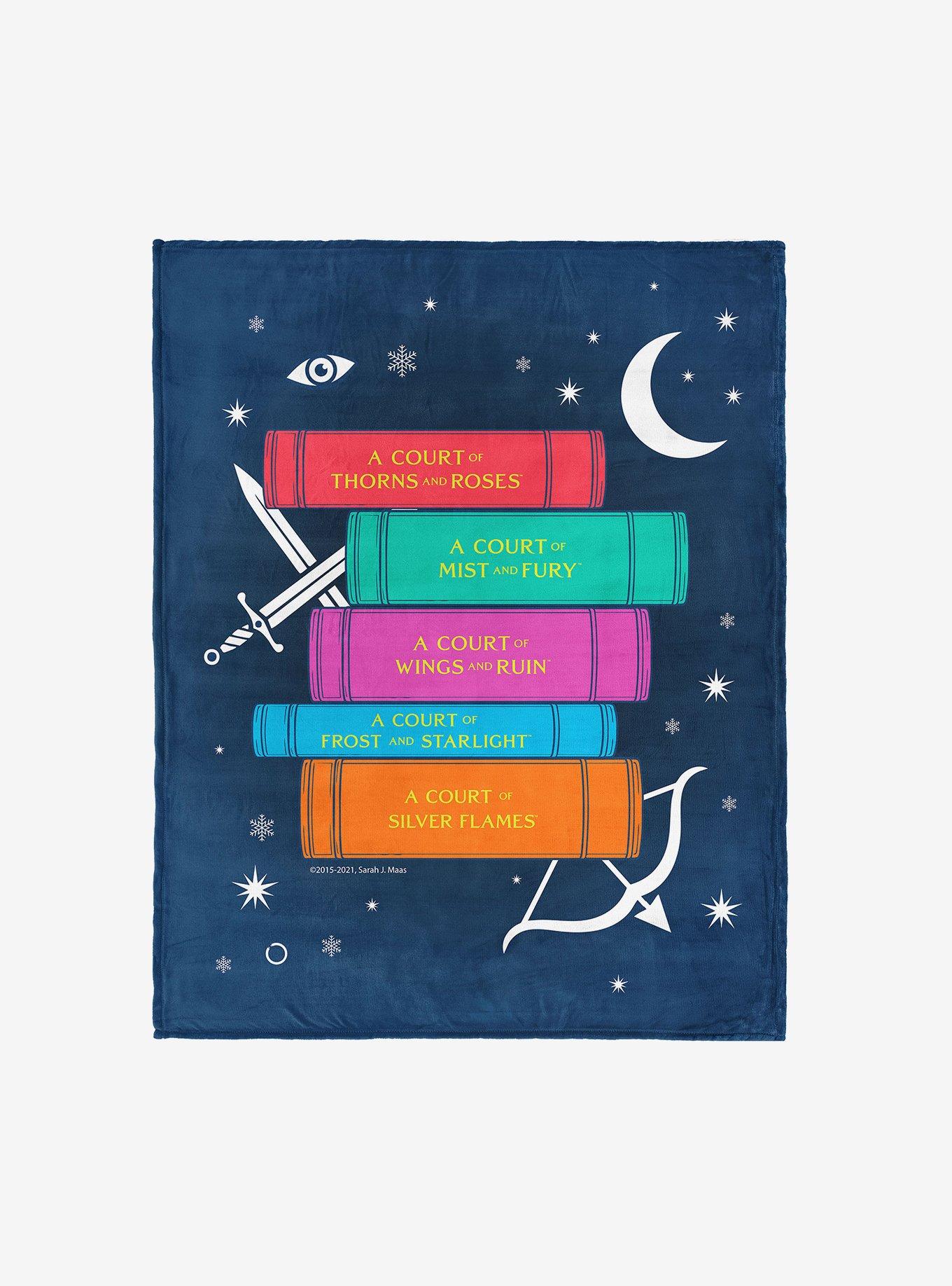 A Court of Thorns and Roses Series Book Stack Silk Touch Throw Blanket, , hi-res view 1