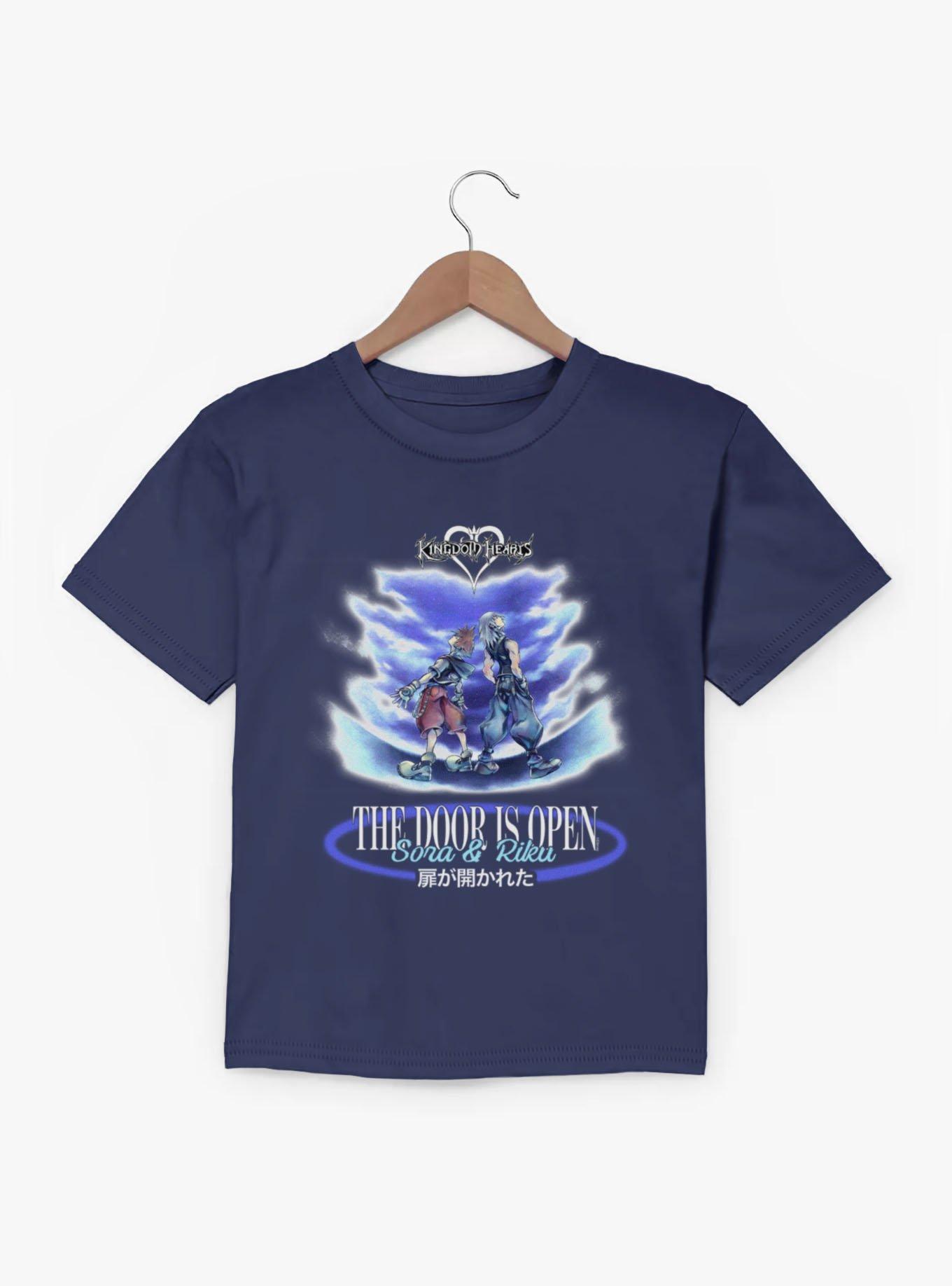 Disney Kingdom Hearts Door Is Open Sora Riku Youth T-Shirt