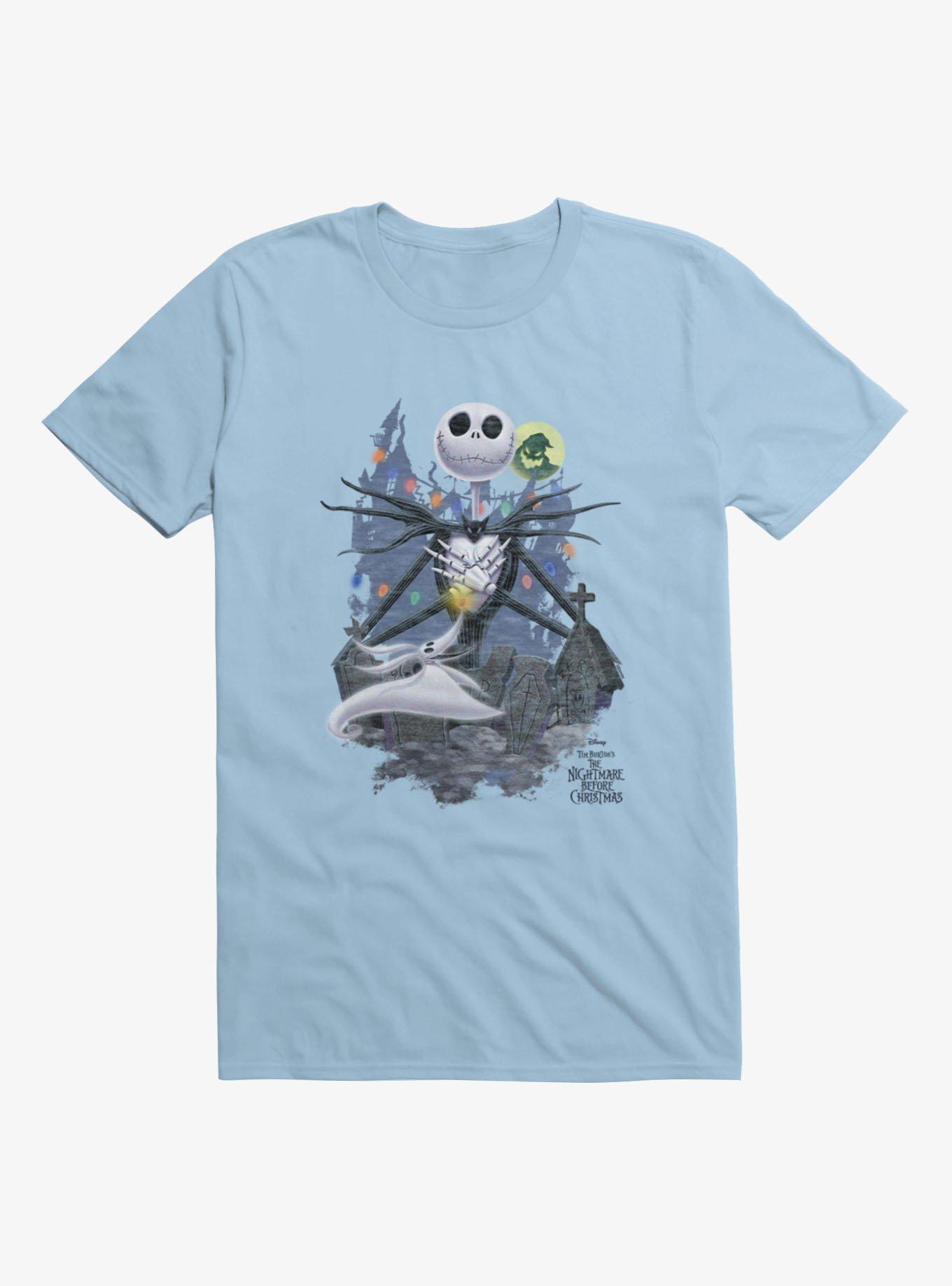 Disney The Nightmare Before Christmas Jack Skellington And Zero Graveyard Cheer T-Shirt