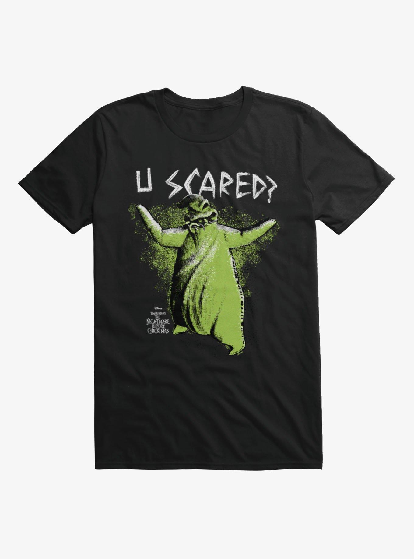 Disney The Nightmare Before Christmas Oogie Boogie U Scared? T-Shirt, BLACK, hi-res view 1
