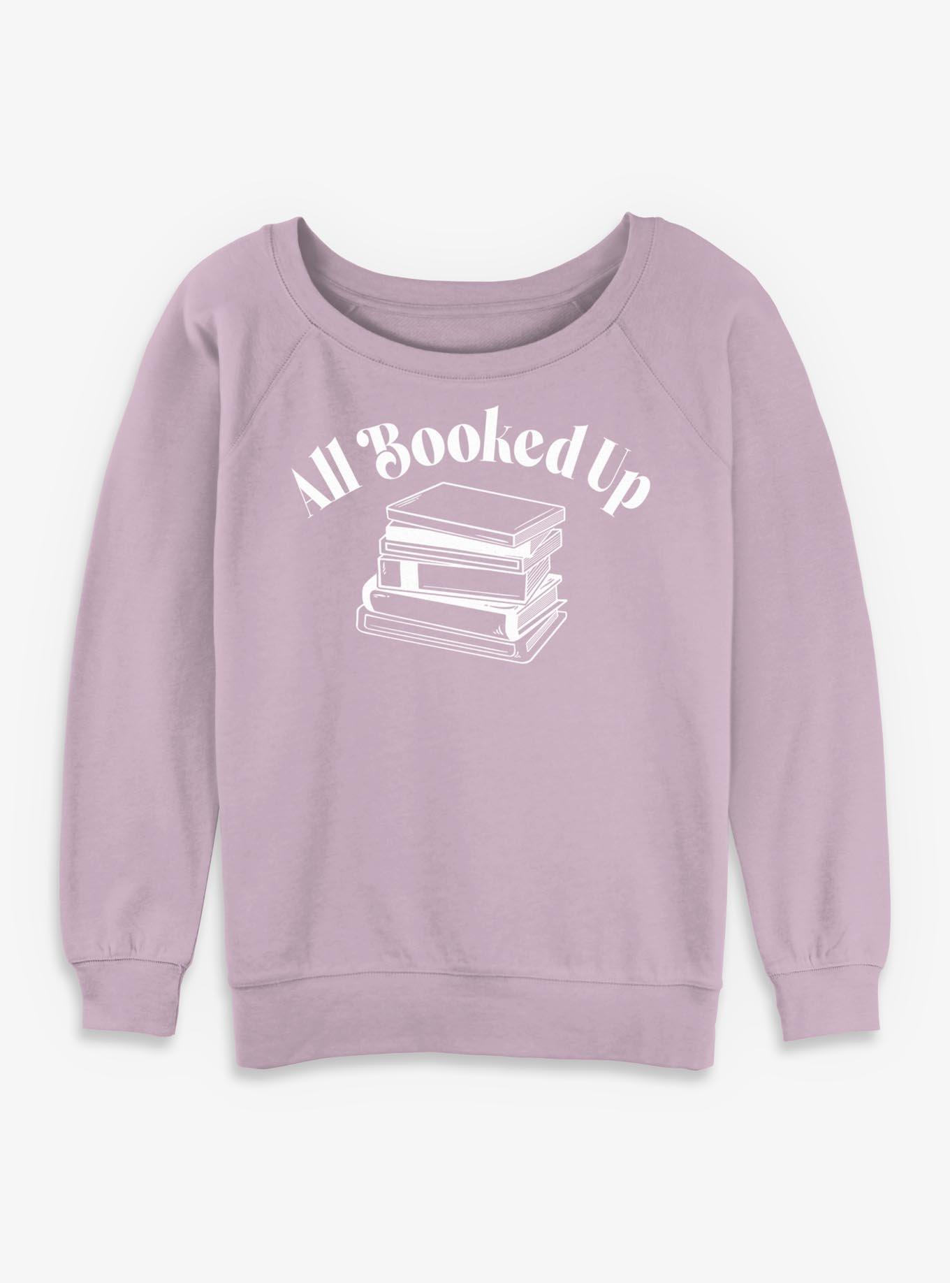 All Booked Up Girls Slouchy Sweatshirt, LAVENDER, hi-res view 1