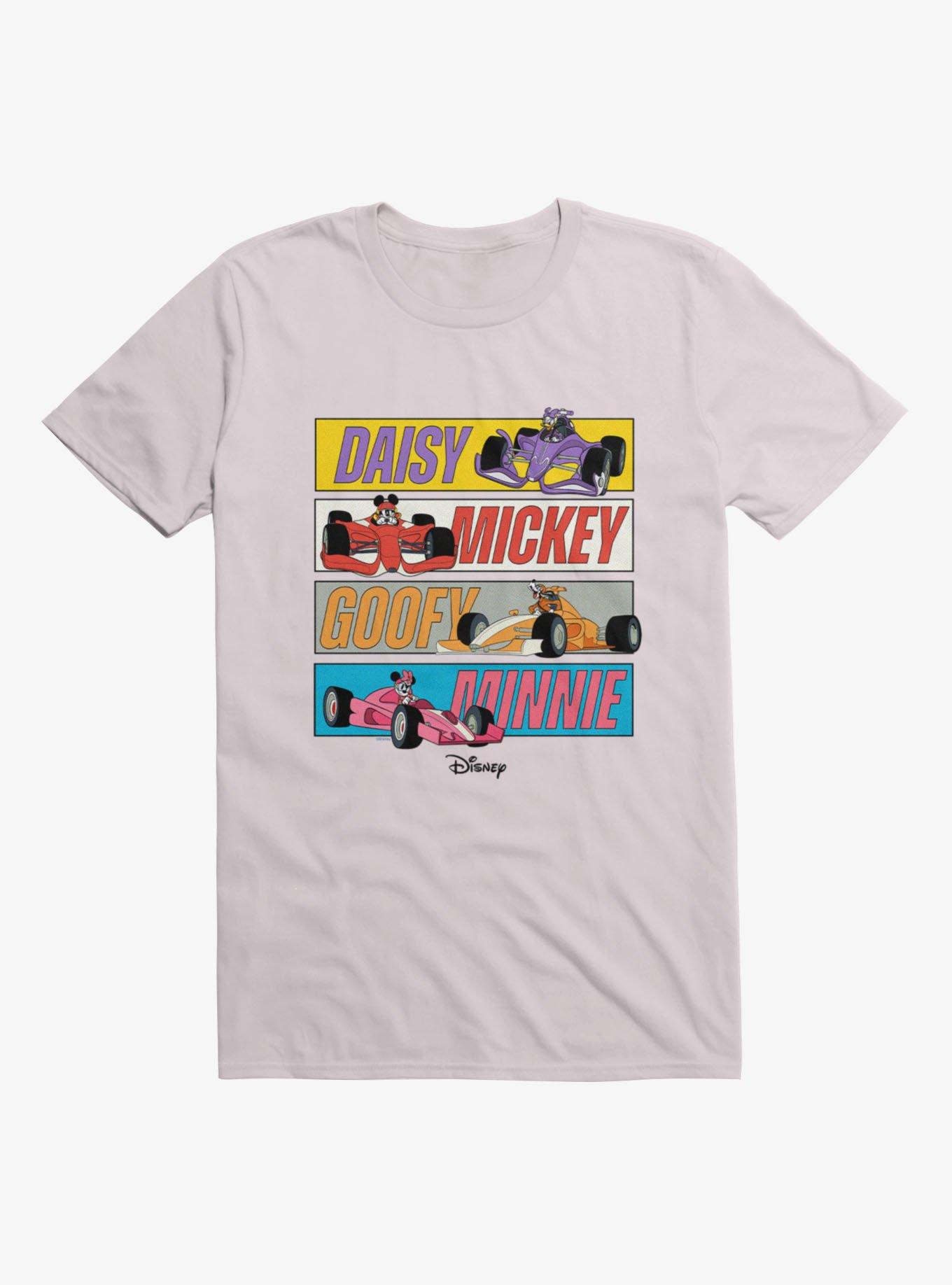 Disney Mickey Mouse Daisy Goofy Racing Cars T-Shirt
