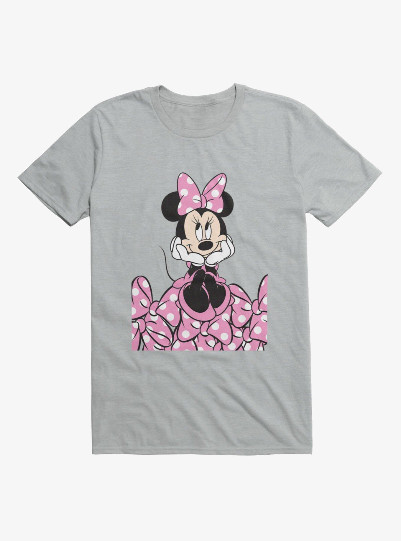 Disney Minnie Mouse Pink Polka Dot Bow Stack T-Shirt