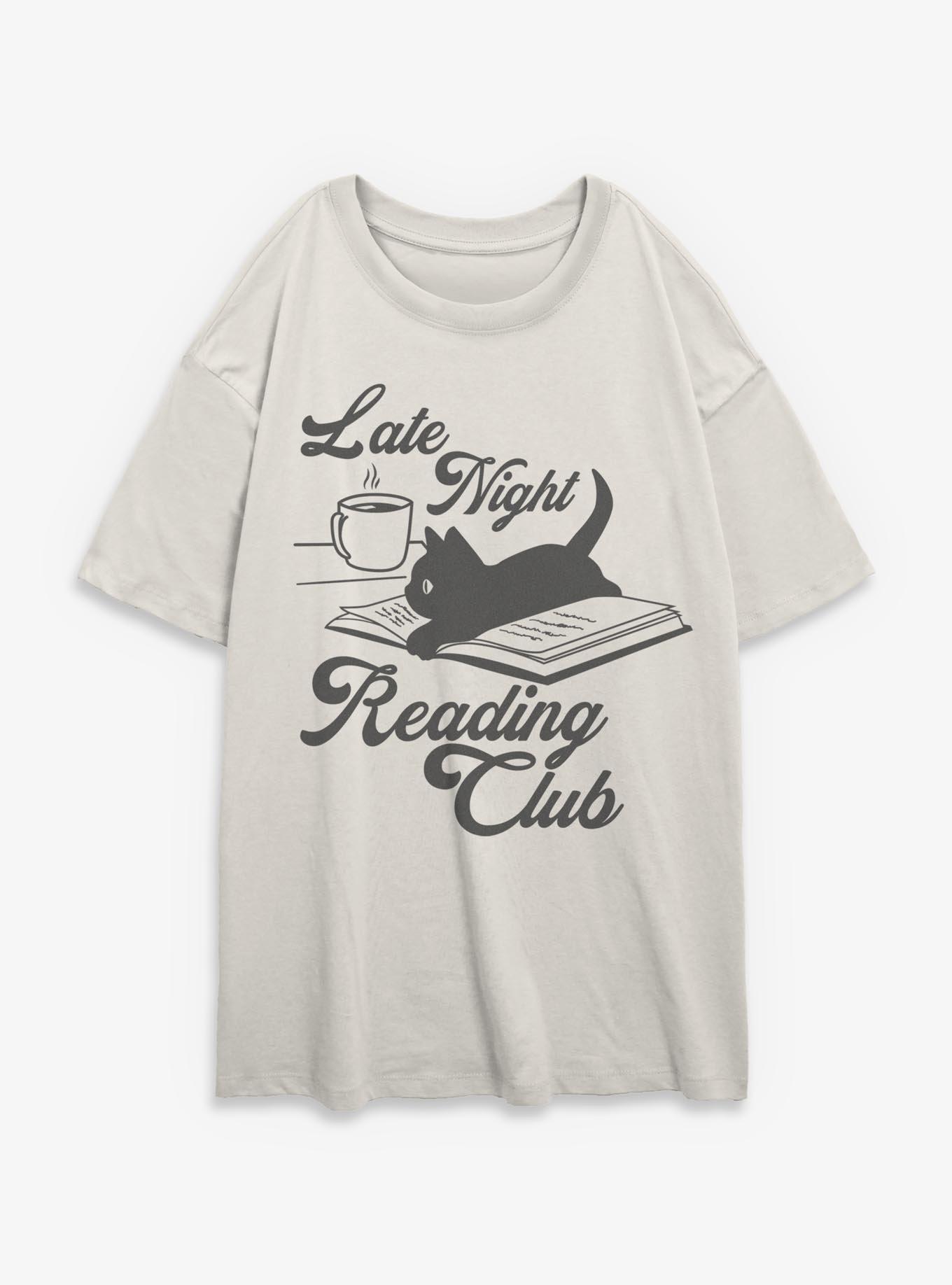Late Night Reading Club Girls Oversized T-Shirt