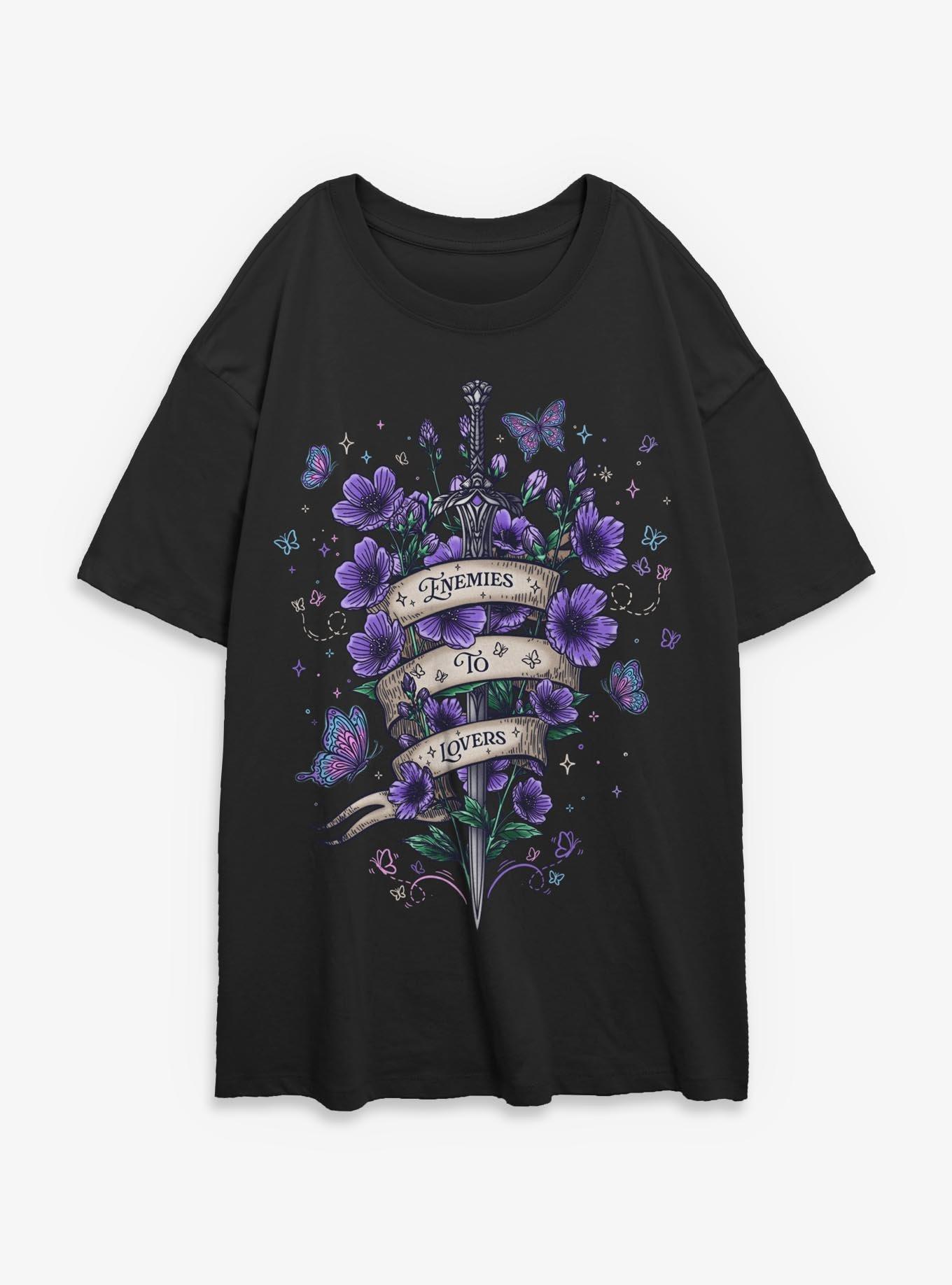 Sword With Banner Girls Oversized T-Shirt