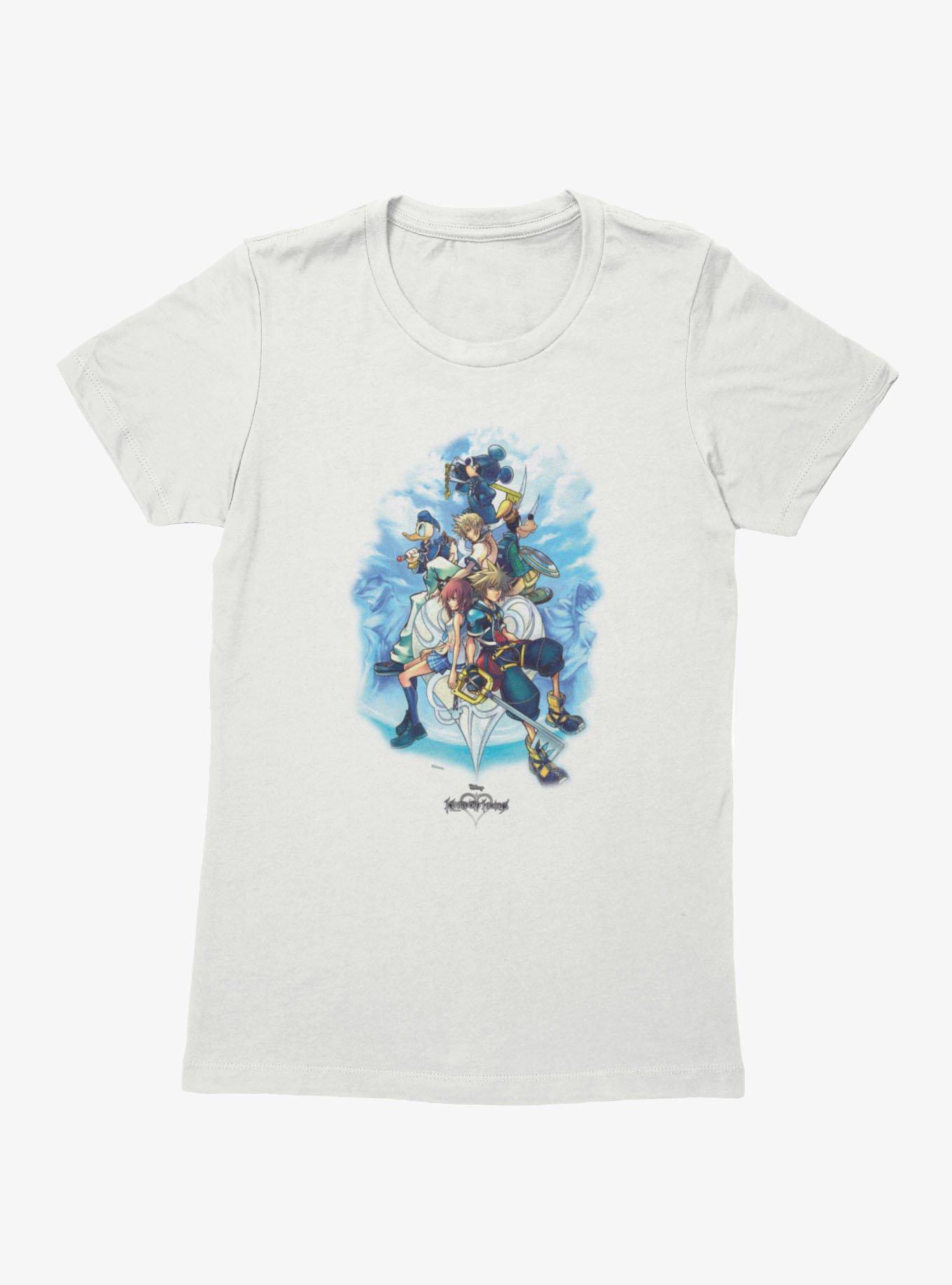 Disney Kingdom Hearts Cloud Group Shot Womens T-Shirt, , hi-res view 1