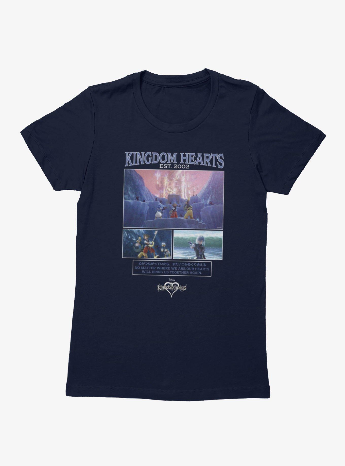 Disney Kingdom Hearts Est. 2002 Our Hearts Bring Us Together Womens T-Shirt, , hi-res view 1