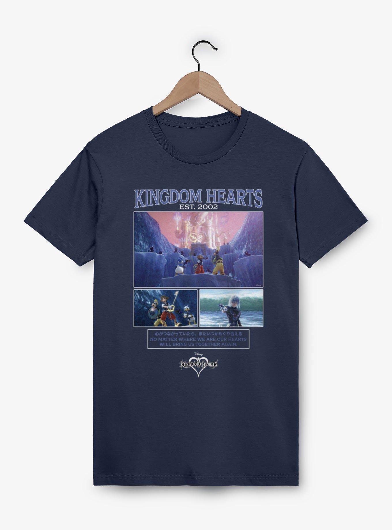 Disney Kingdom Hearts Est. 2002 Our Hearts Bring Us Together T-Shirt, , hi-res view 1