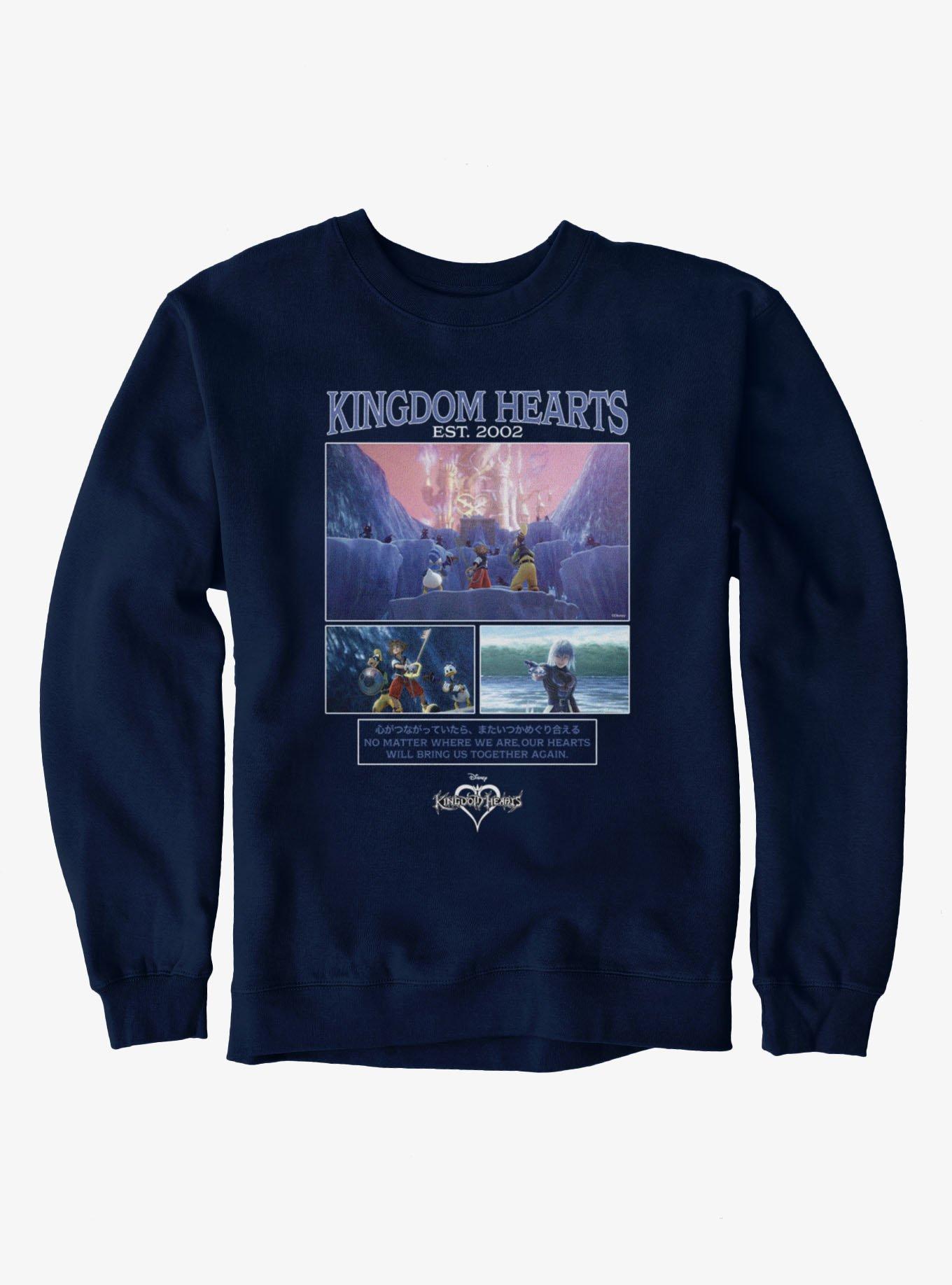Disney Kingdom Hearts Est. 2002 Our Hearts Bring Us Together Sweatshirt, , hi-res view 1
