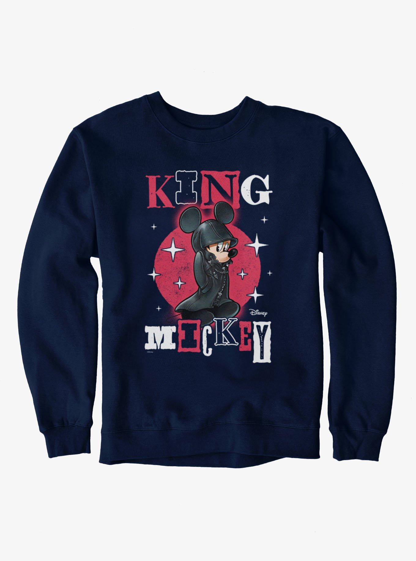Disney Kingdom Hearts King Mickey Stars Sweatshirt, NAVY, hi-res view 1