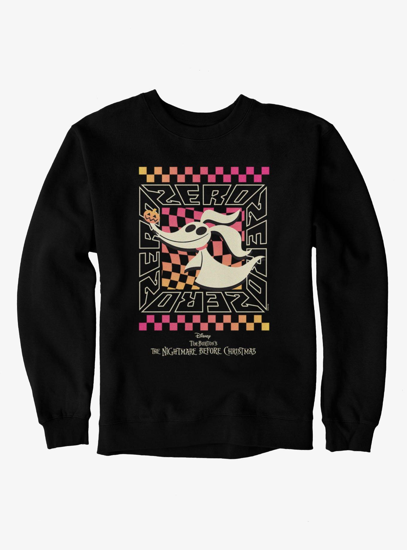 Disney The Nightmare Before Christmas Zero Checkers Sweatshirt, BLACK, hi-res view 1