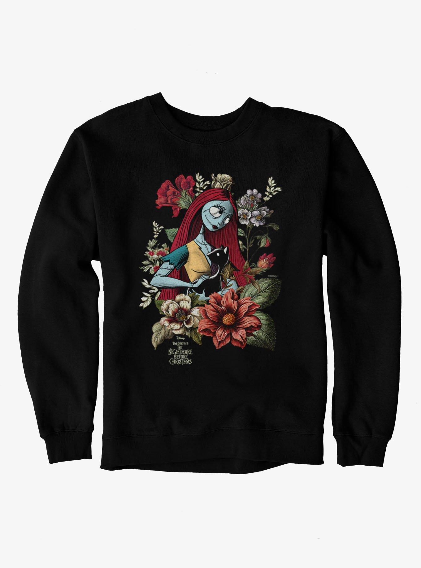 Disney The Nightmare Before Christmas Floral Sally And Cat Sweatshirt