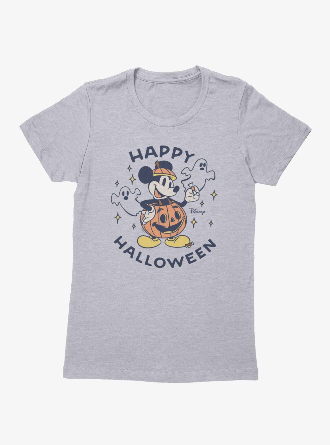 Disney Mickey Mouse Happy Halloween Pumpkin Womens T-Shirt, , hi-res view 1