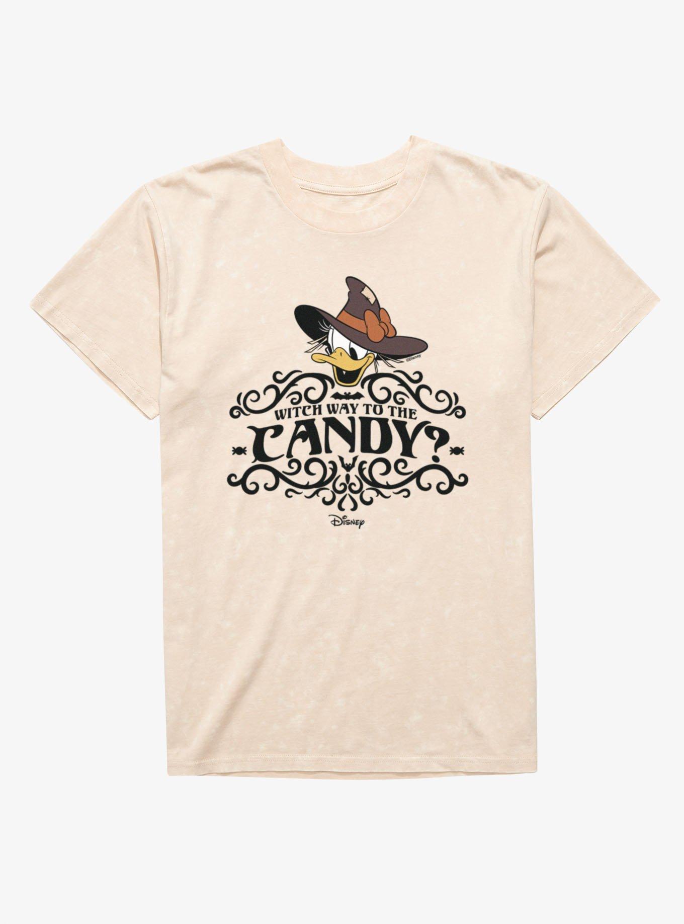 Disney Mickey Mouse Witch Way To Candy Straw Hat Daisy Mineral Wash T-Shirt, NATURAL MINERAL WASH, hi-res view 1