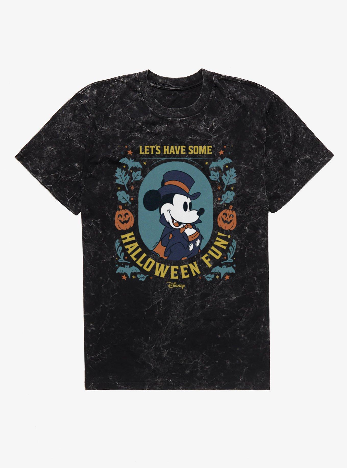 Disney Mickey Mouse Halloween Fun Vampire Portrait Mineral Wash T-Shirt, BLACK MINERAL WASH, hi-res view 1
