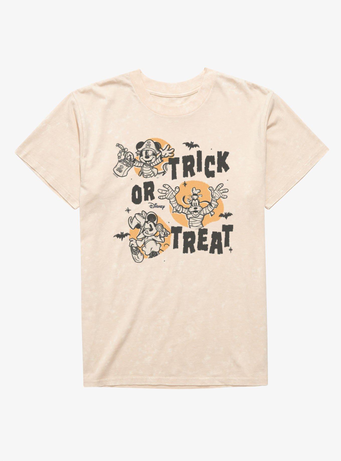Disney Mickey Mouse Trick Or Treat Costume Crew Mineral Wash T-Shirt, NATURAL MINERAL WASH, hi-res view 1