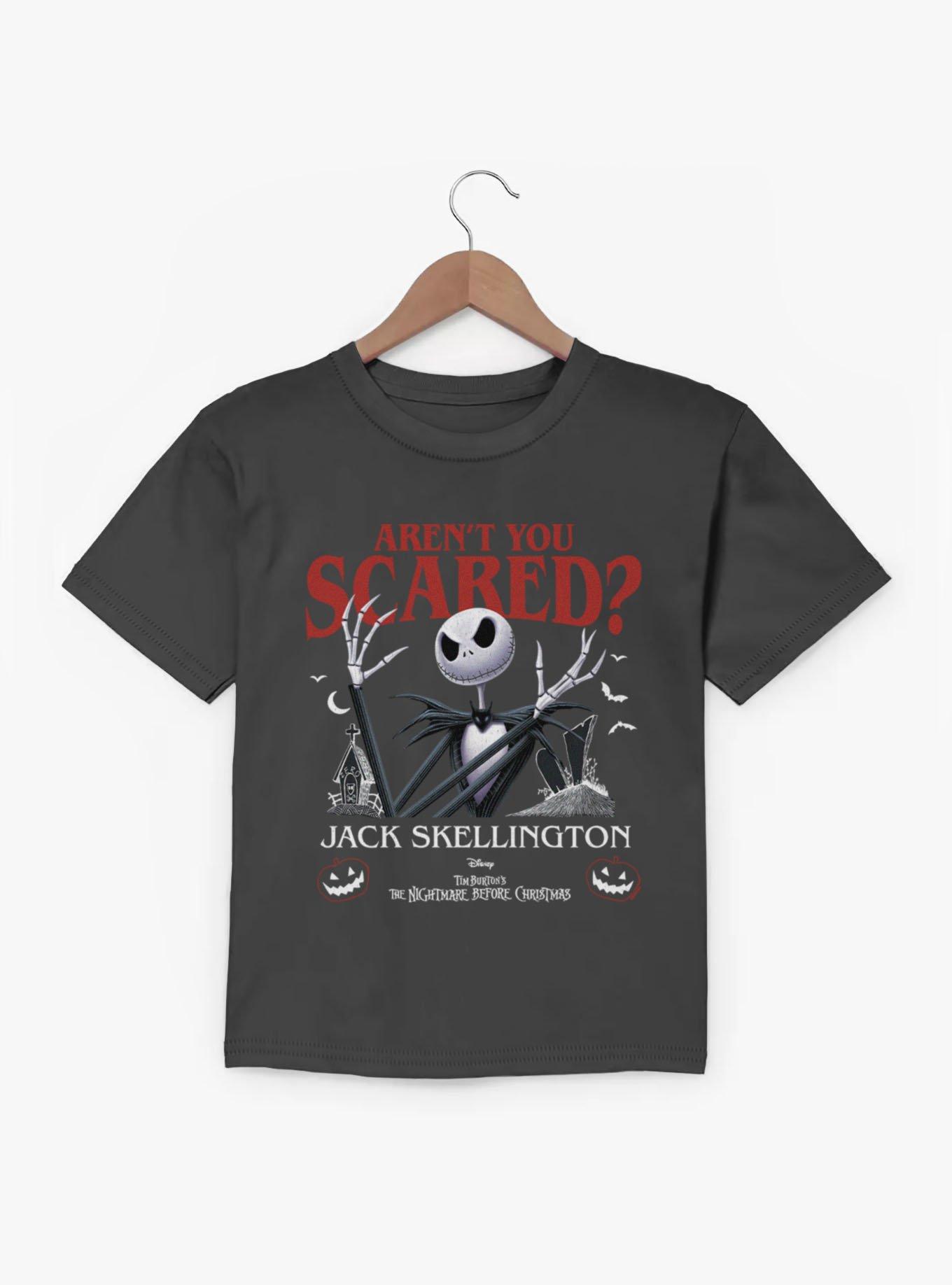 Disney Nightmare Before Christmas Are You Scared Jack Skellington Youth T-Shirt