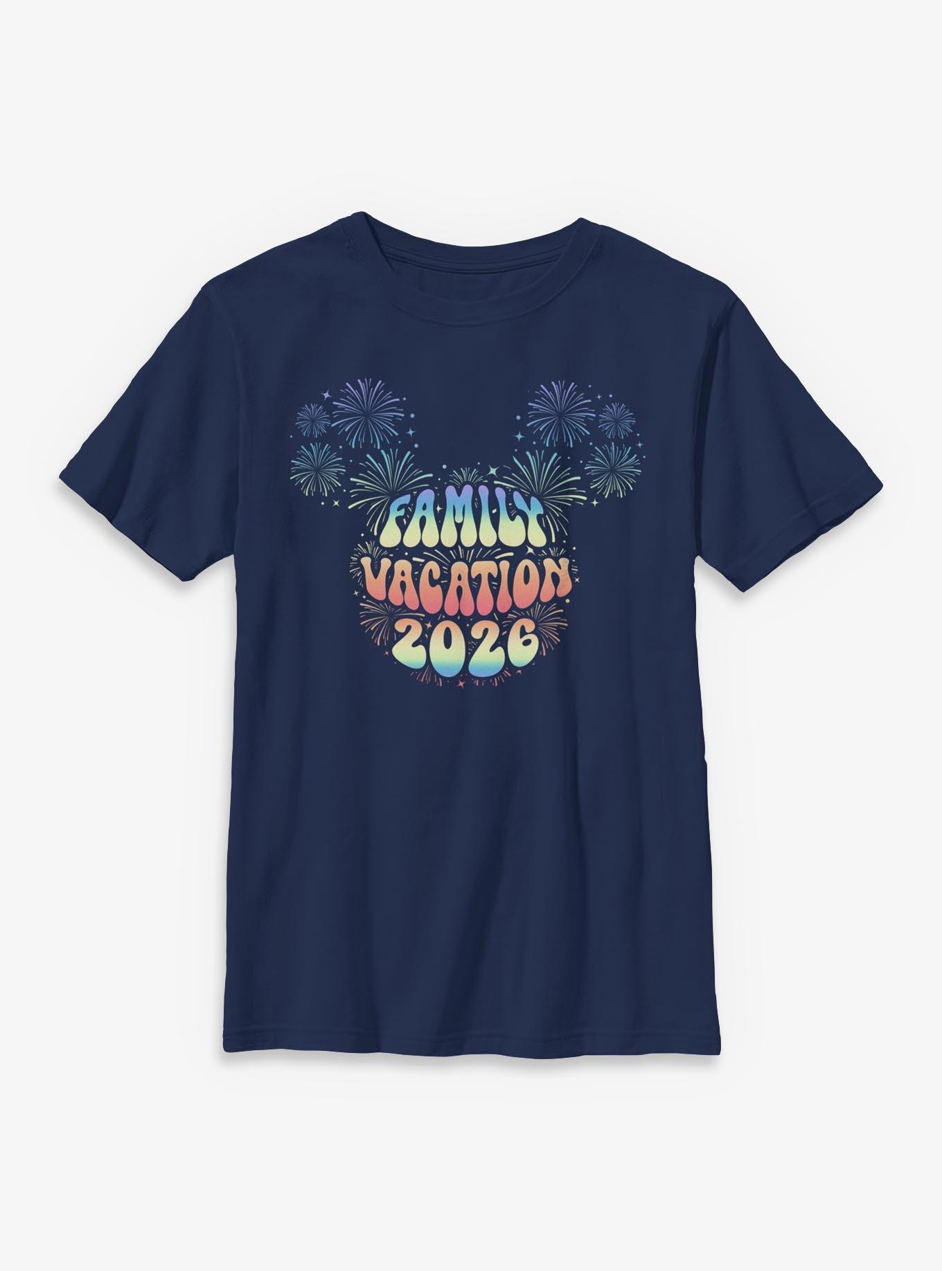 Disney Mickey Mouse Family Vacation 2026 Youth T-Shirt