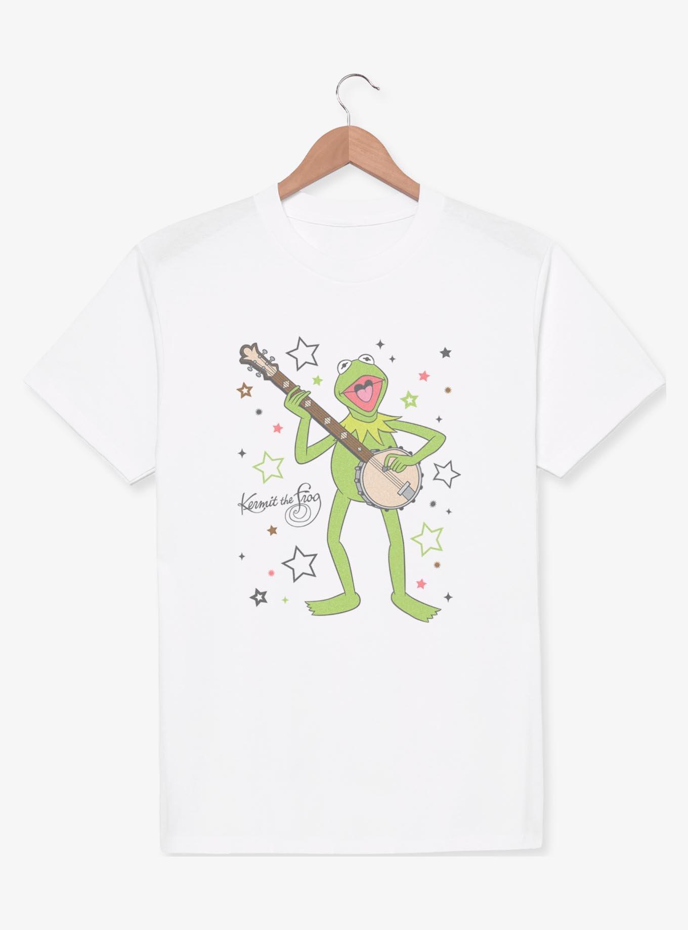 Disney The Muppets Kermit Star With Banjo T-Shirt, WHITE, hi-res view 1