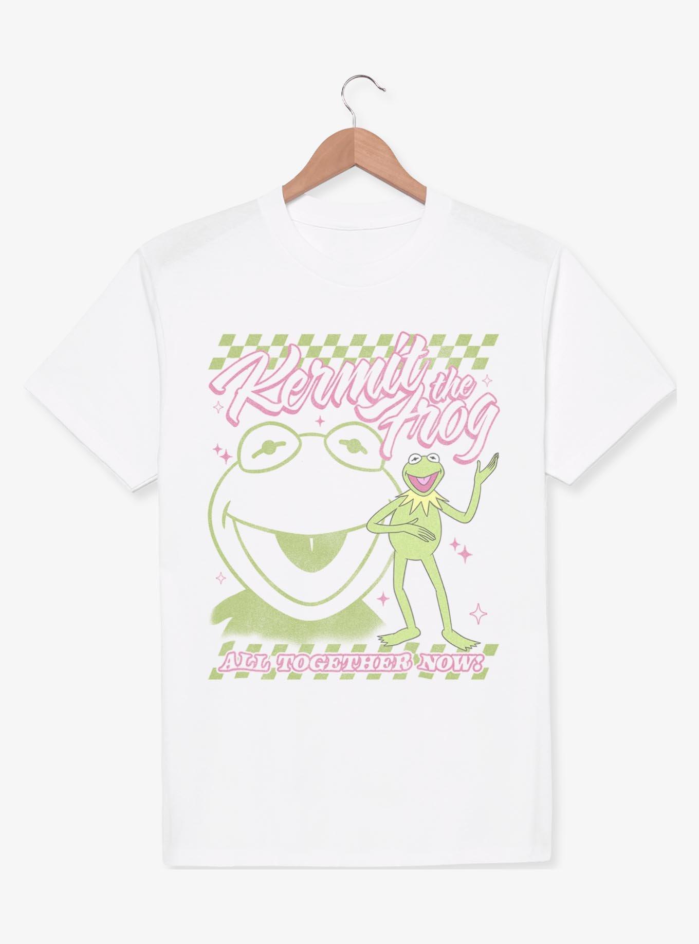 Disney The Muppets Kermit Frog All Together Now Checkered T-Shirt