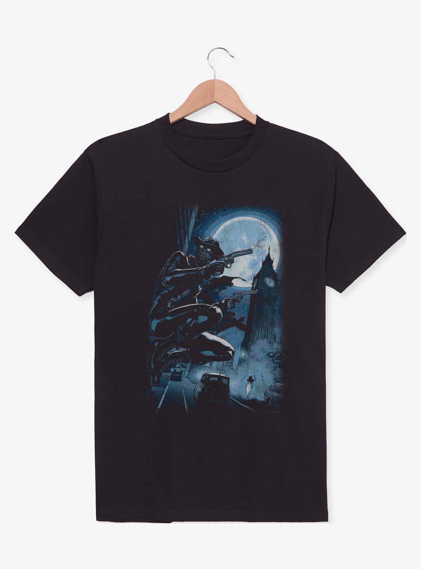 Marvel Spider-Man Noir London Nightscape Black T-Shirt