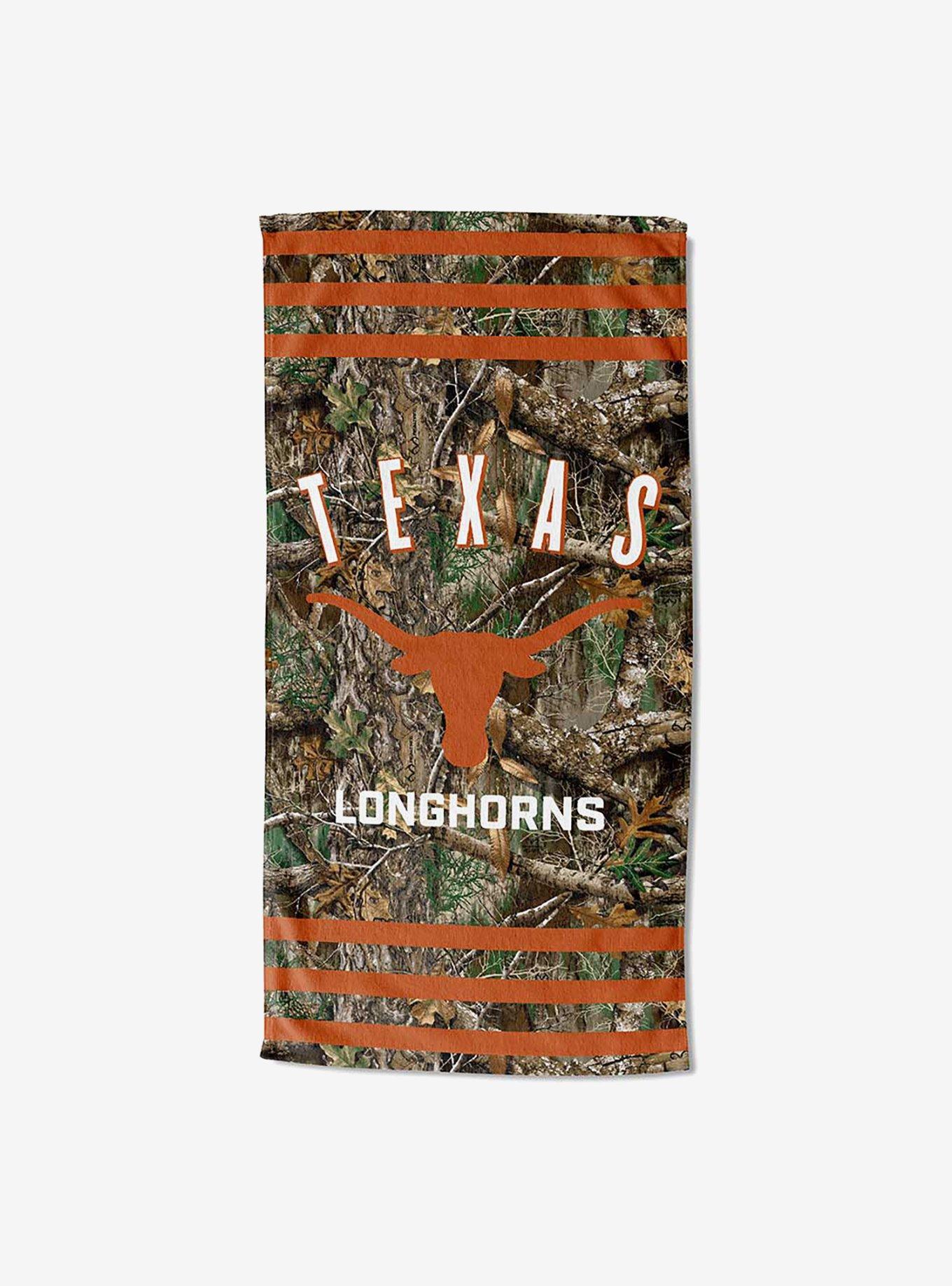 NCAA Texas Realtree Stripes Beach Towel