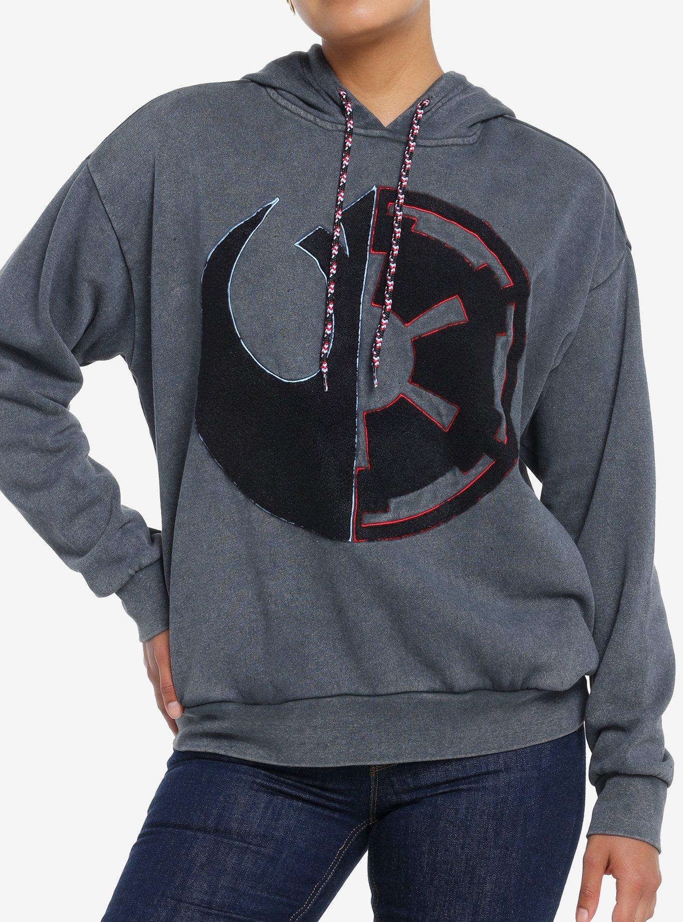 HUNIVERS Her Universe Star Wars Rebel Empire Split Girls Hoodie