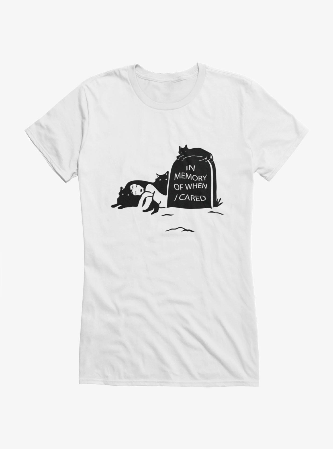 In Memory Of When I Cared Tombstone Girls T-Shirt