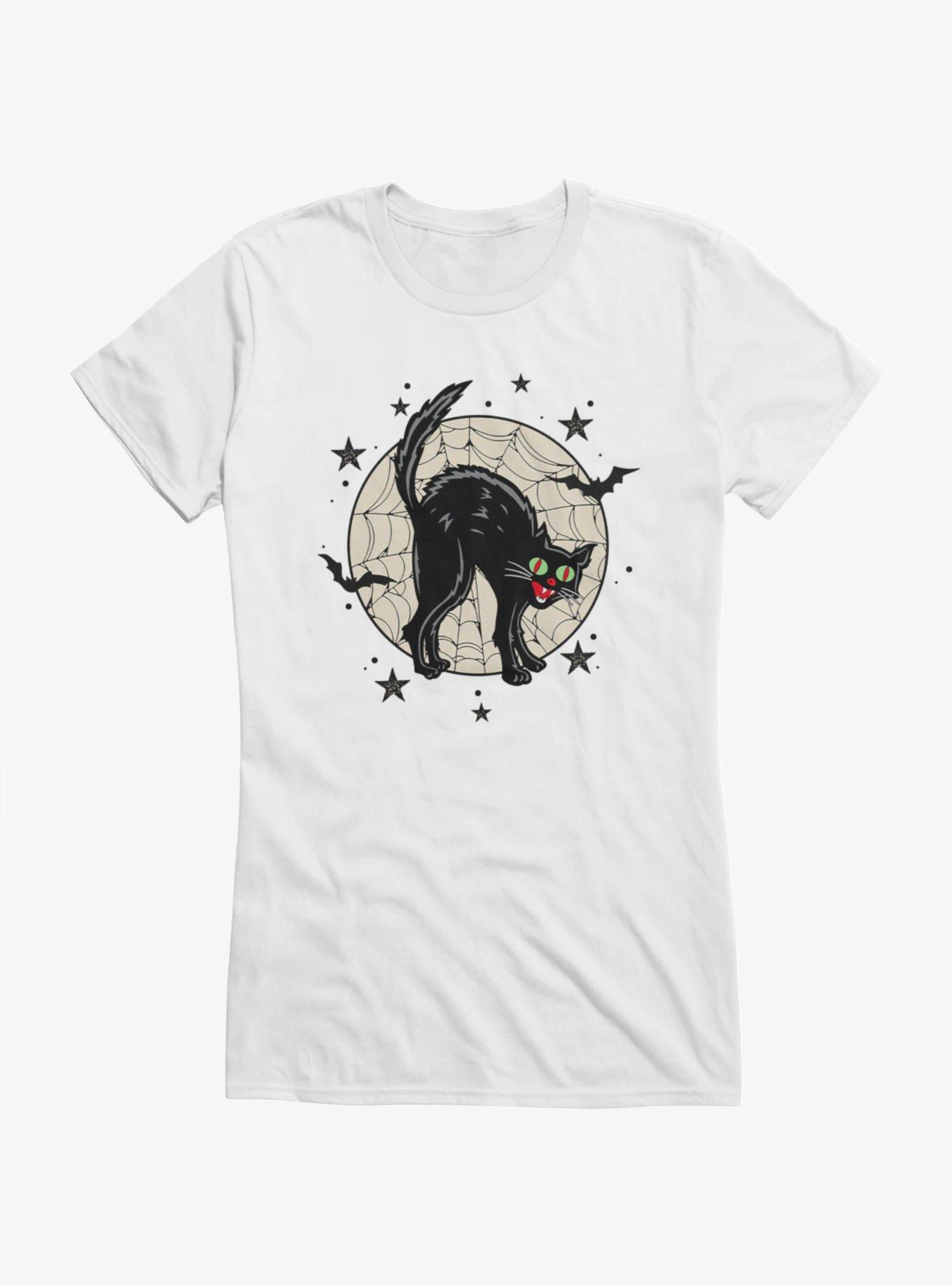 Black Cat Web Girls T-Shirt