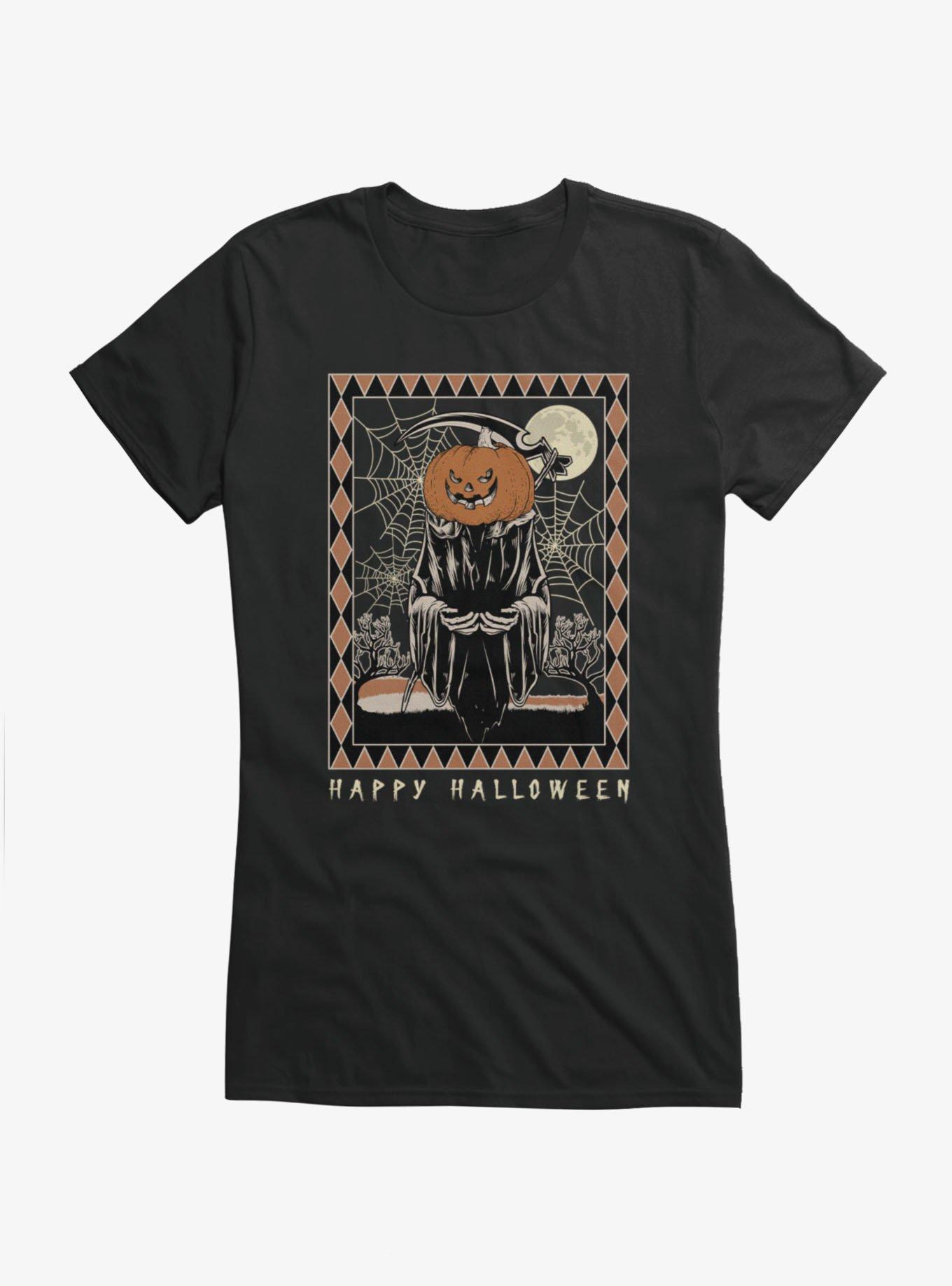 Pumpkin Reaper Tarot Card Girls T-Shirt
