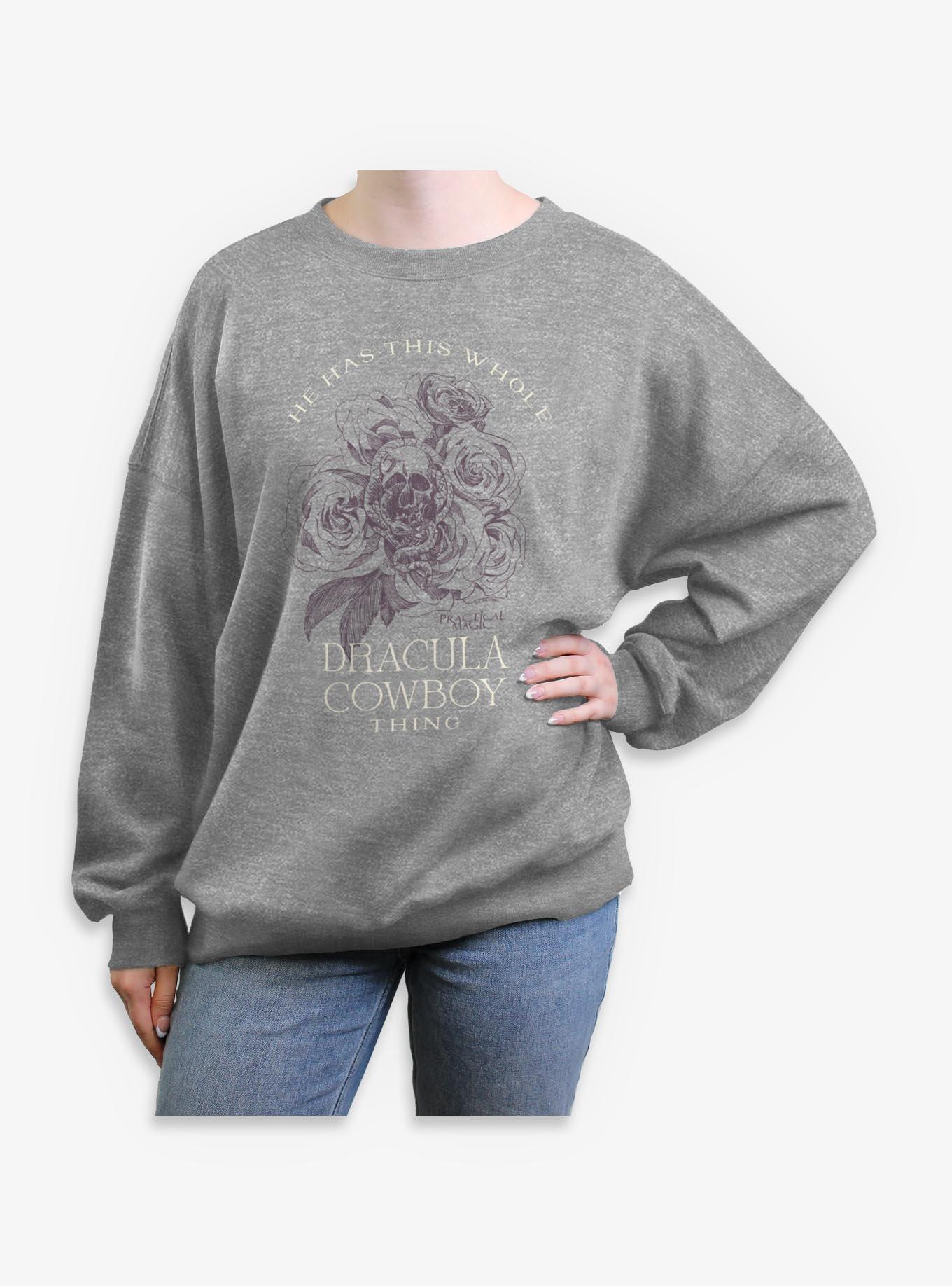 Practical Magic Dracula Cowboy Thing Girls Oversized Sweatshirt